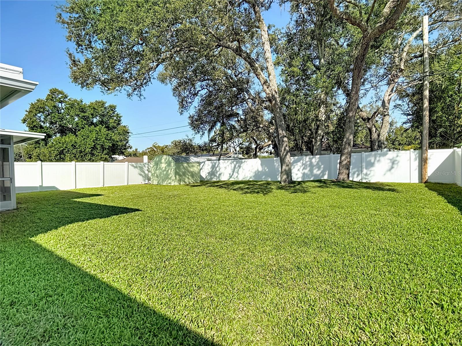 Oversized Back Yard with Mature Trees