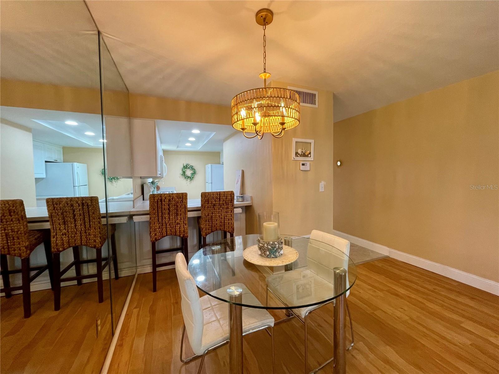 Spacious dining area