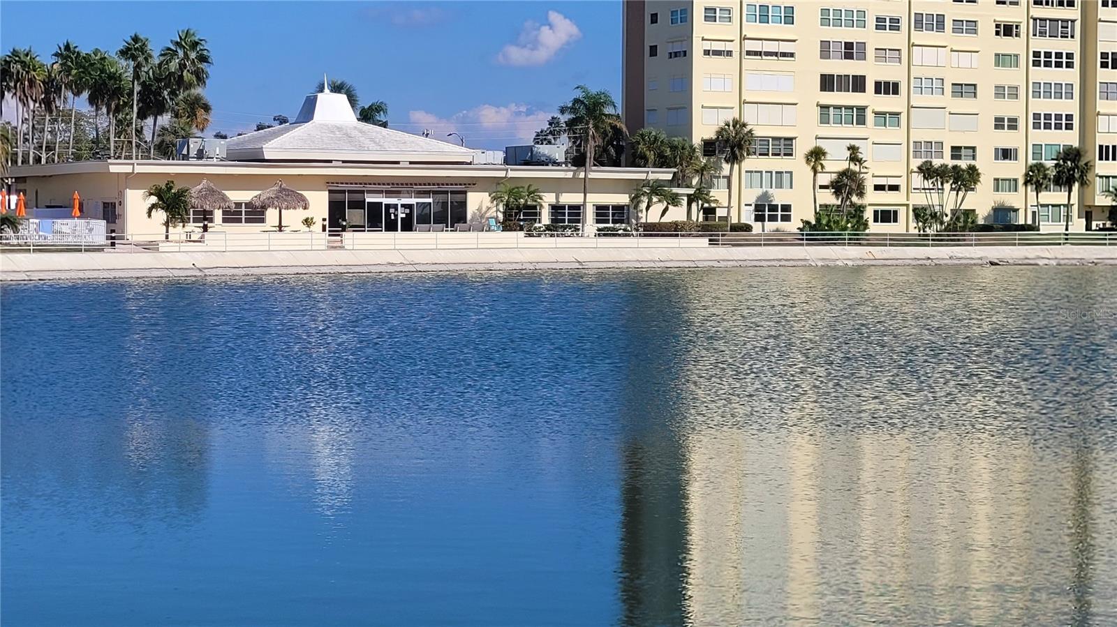Lagoon in the center of the community
