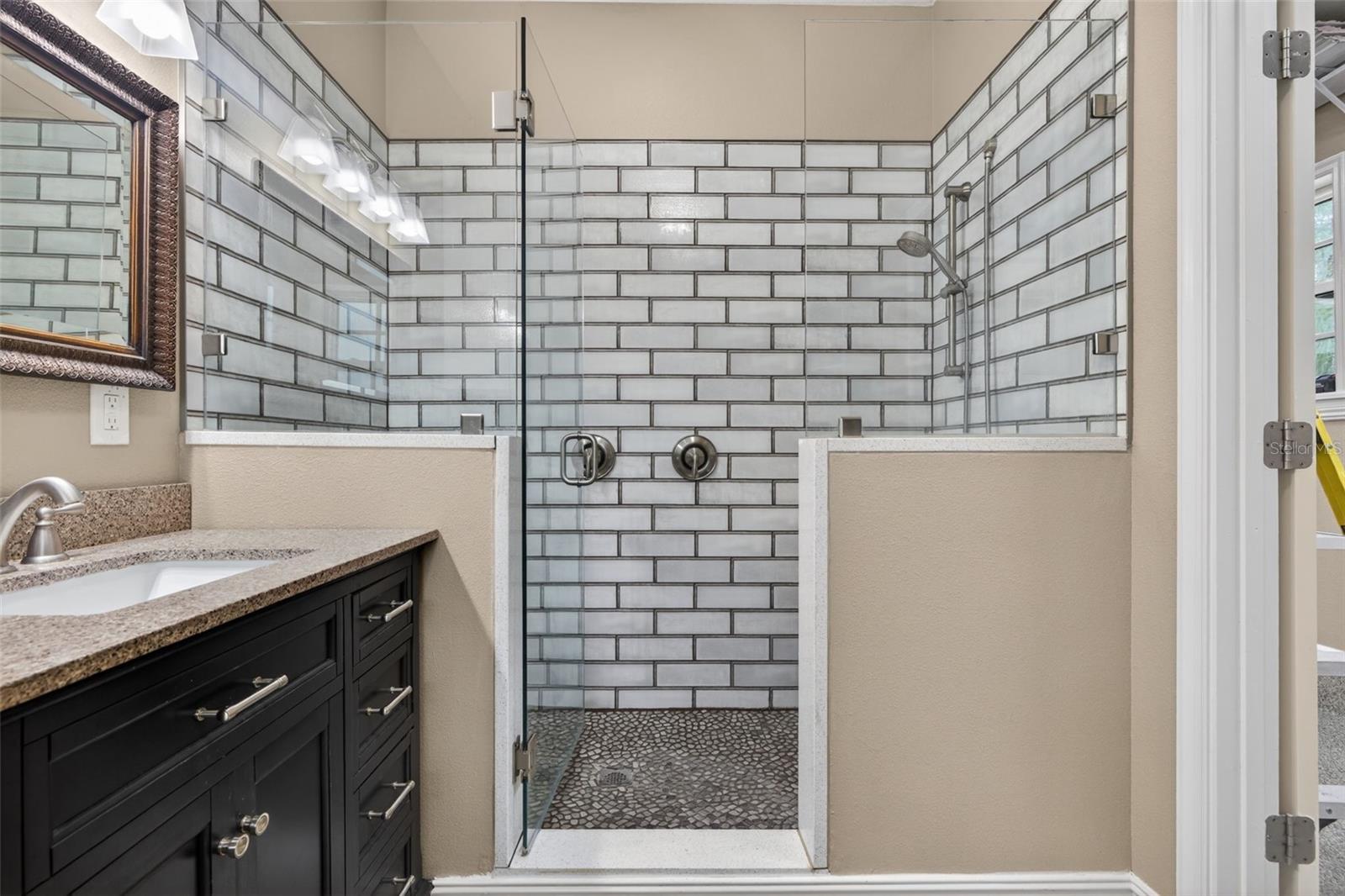 Climate Controlled Full Bathroom in Garage