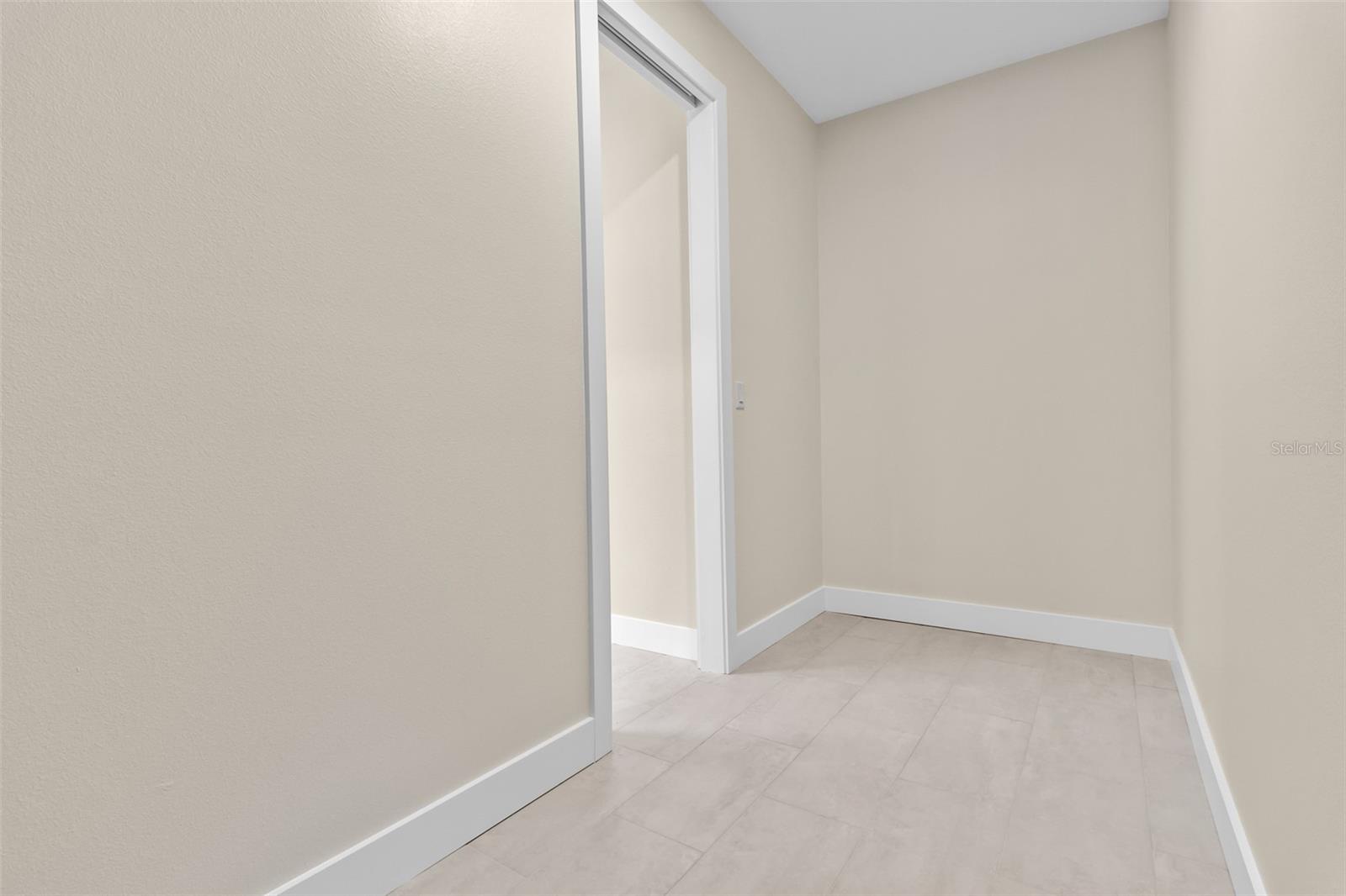 Closet. Shelving added after photo