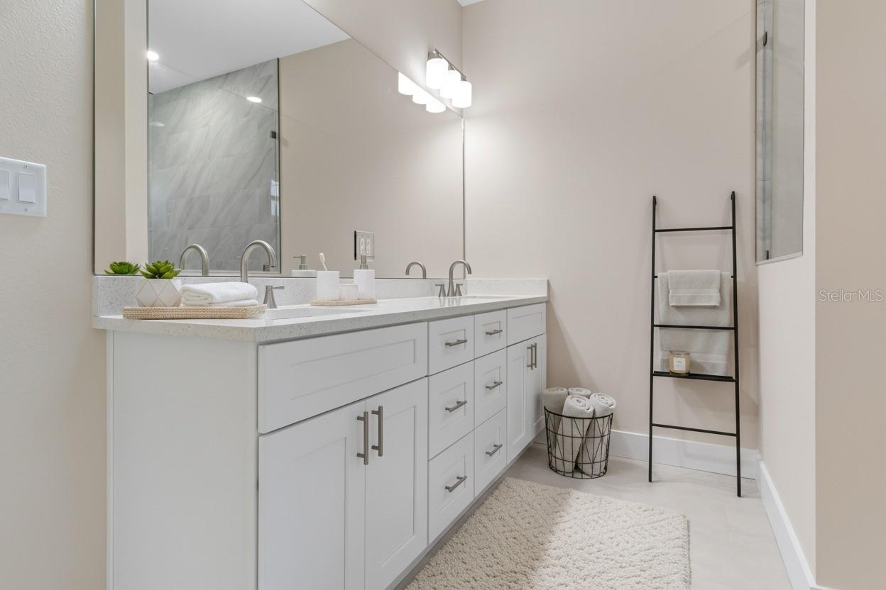 Primary Bath, walk in glass shower