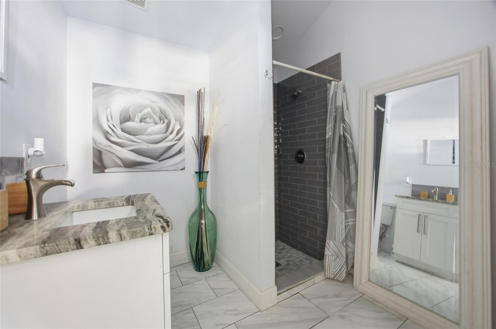 Full Bathroom in the garage