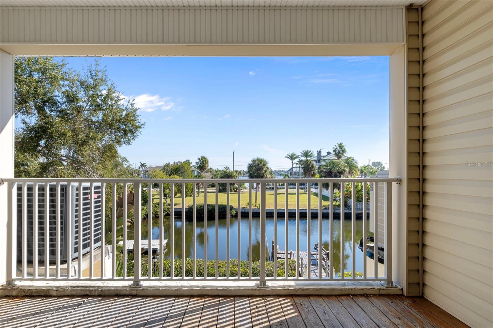 Rear balcony off of guest bedroom- FACING EAST