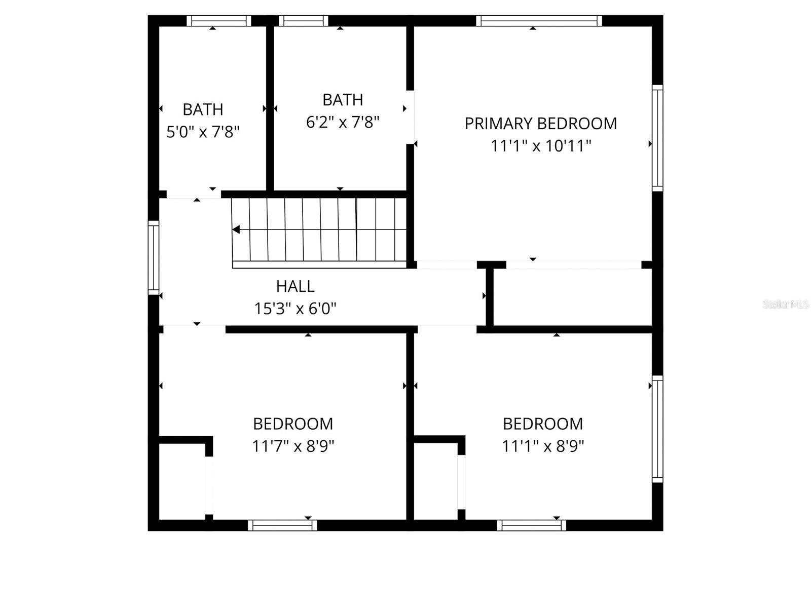 Second level floor plan