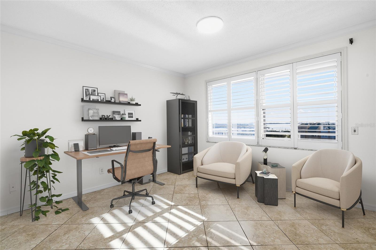 Den or 3rd bedroom staged