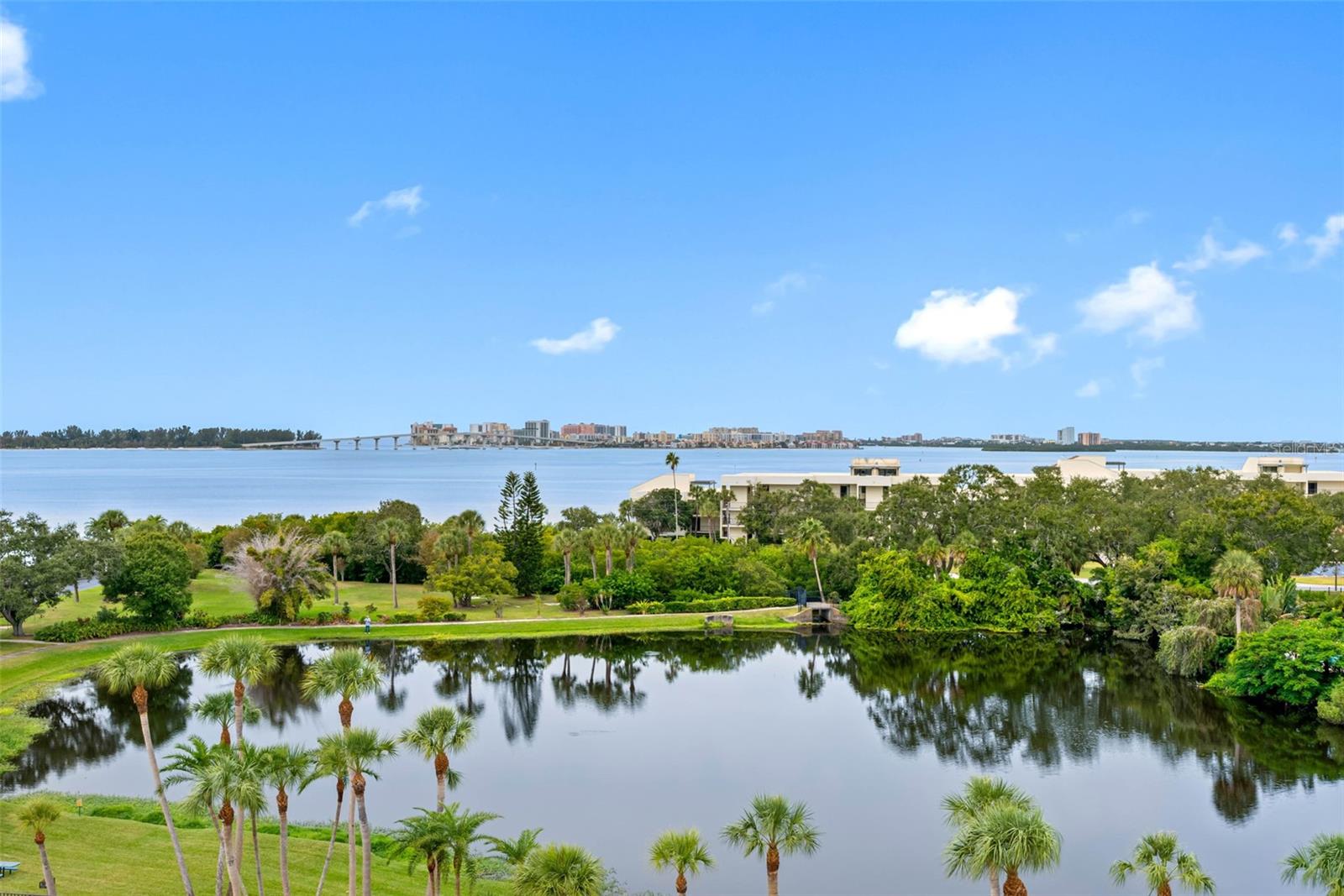 Million Dollar Views from your oversized picture window...looking west to the Intracoastal, Sand Key bridge in the horizon...this is your actual view