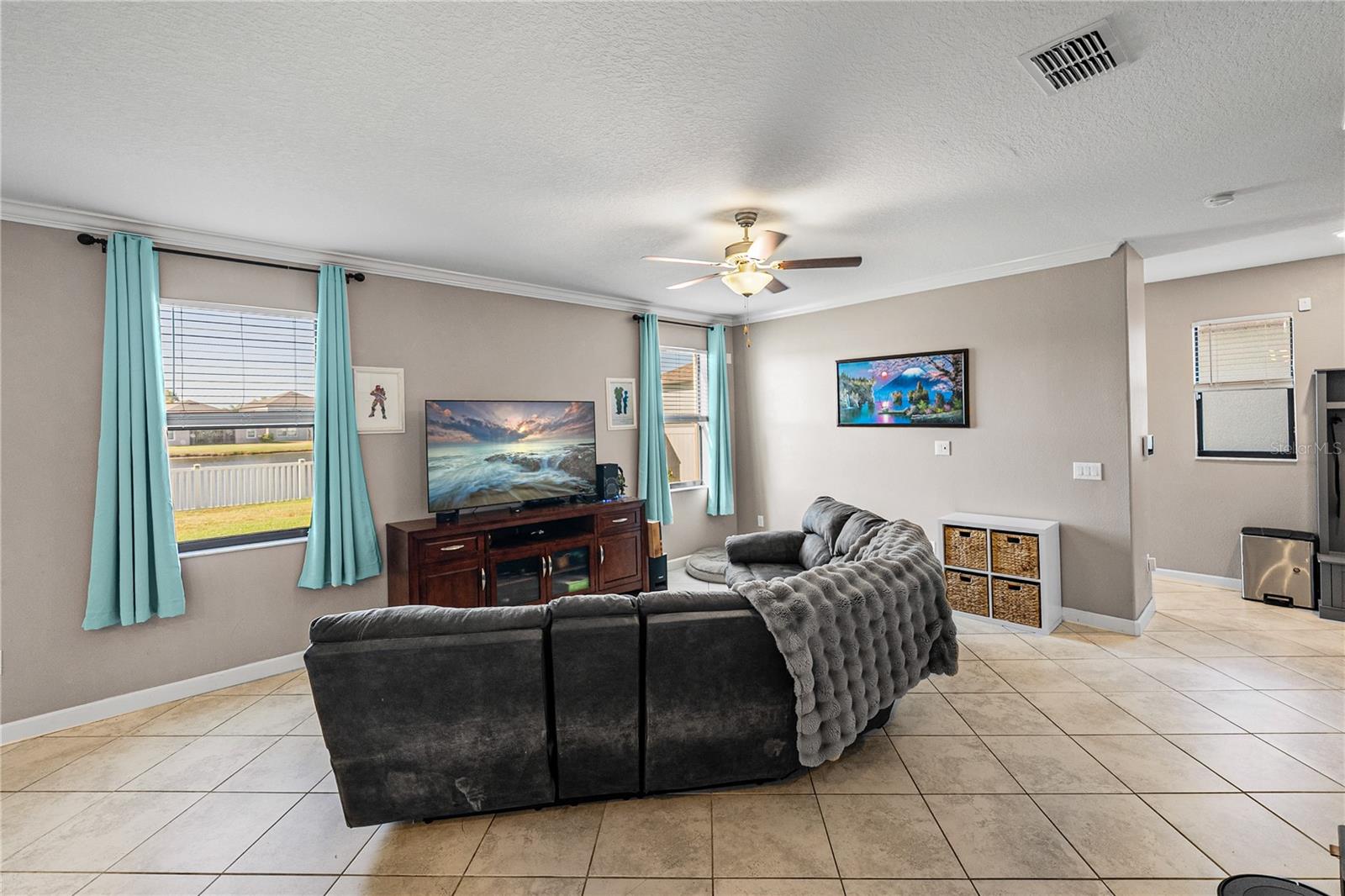 Family room as viewed from the kitchen