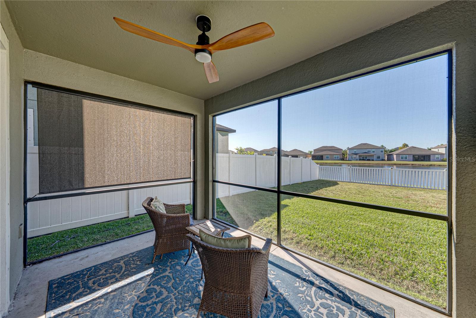 Screened lanai is perfect for watching sunsets, bug free!