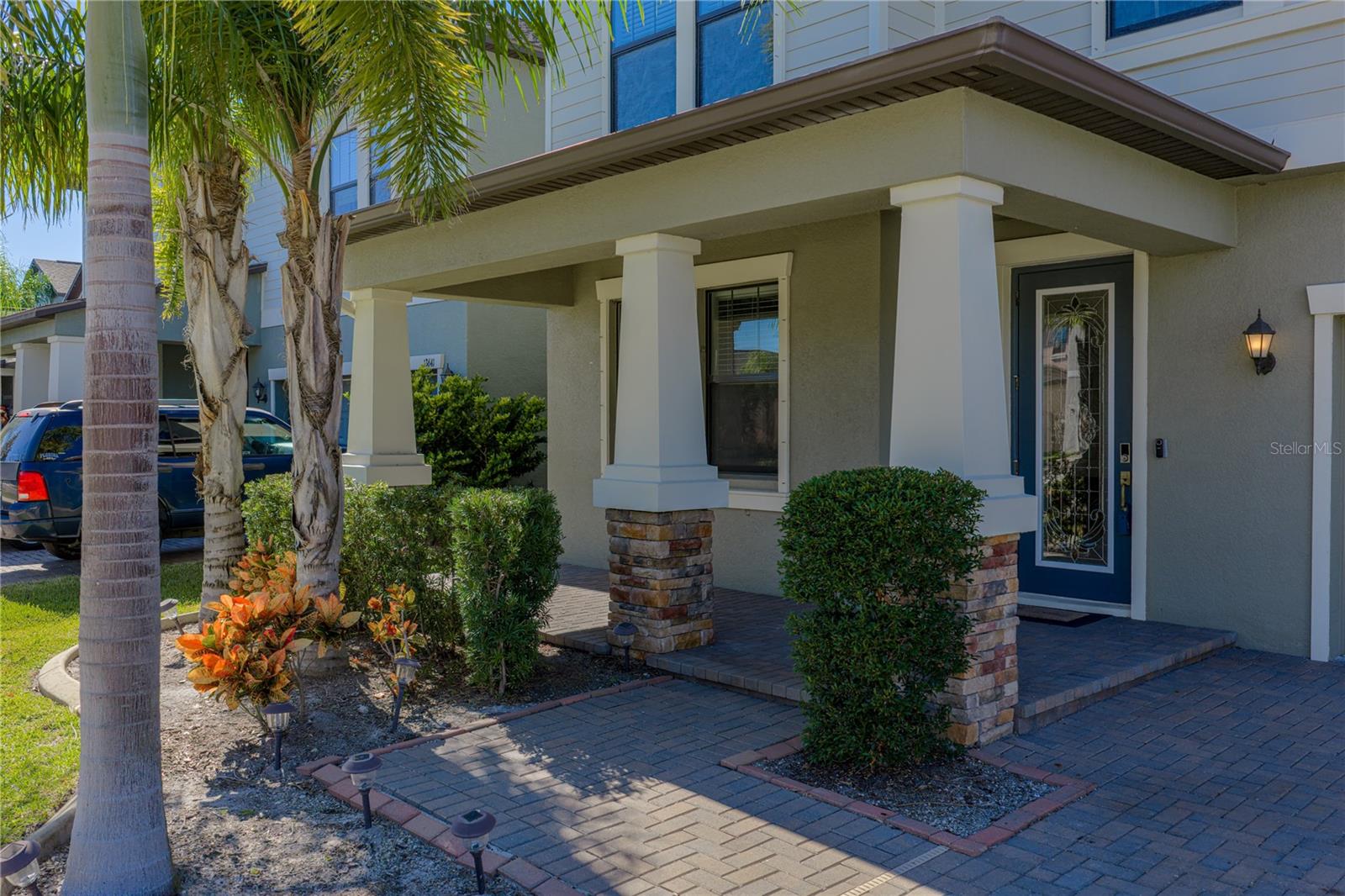 Relaxing covered front porch