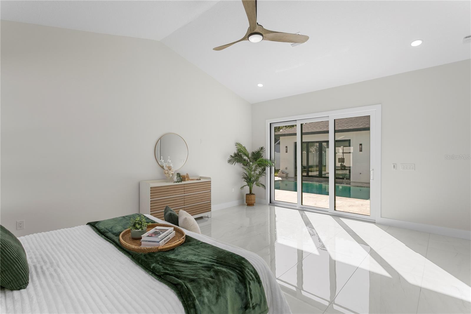 Open to the Pool Area