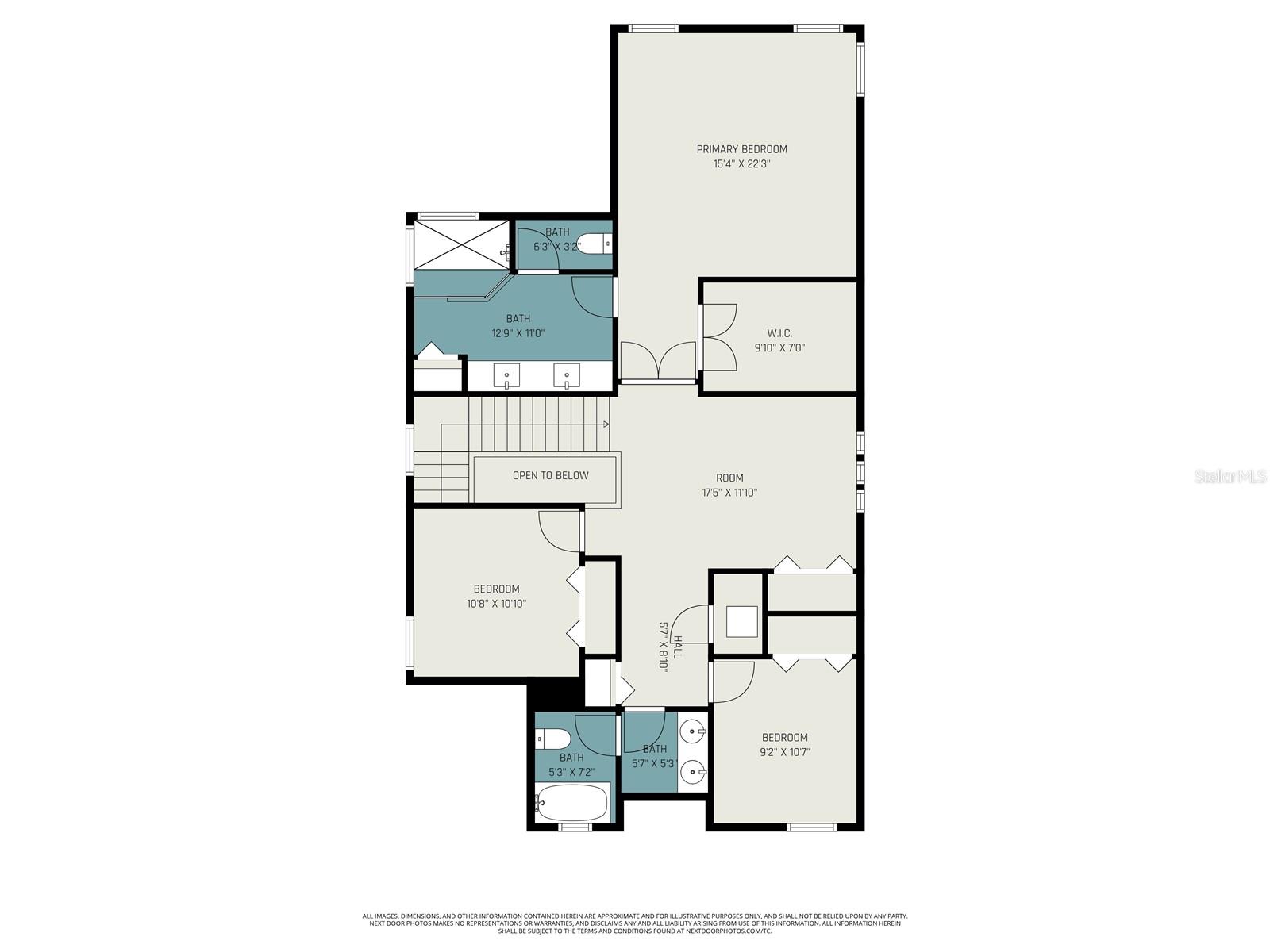 Upstairs floor plan