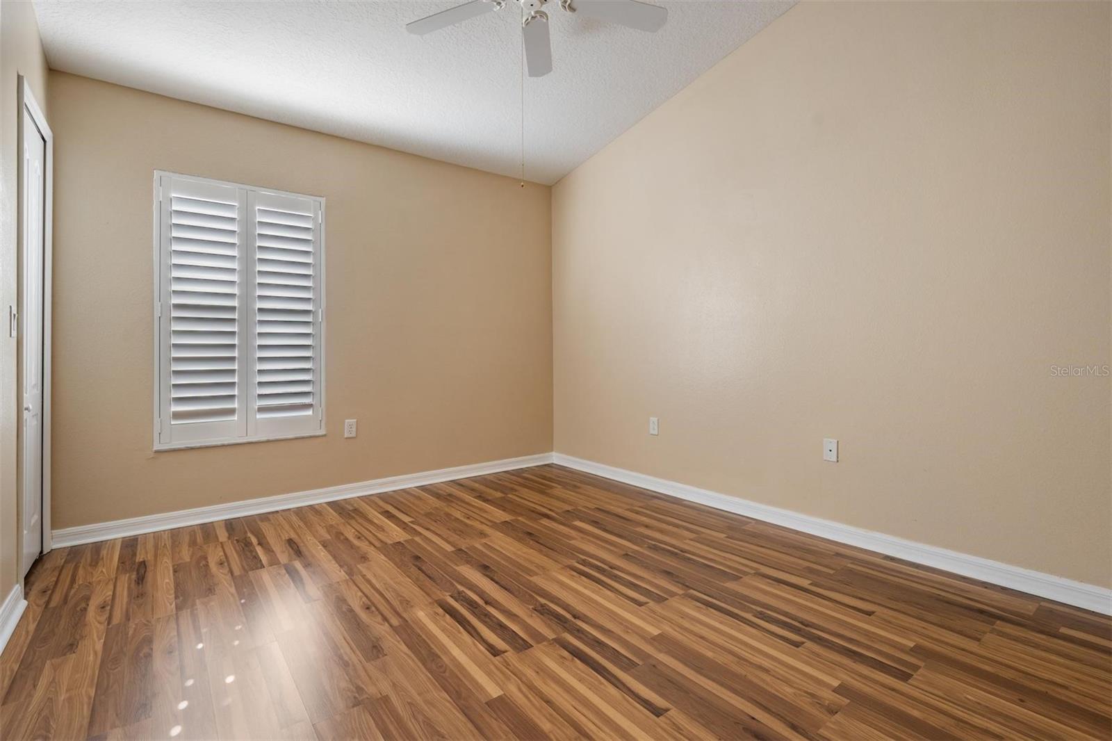 Bedroom 2 also with plantation shutters