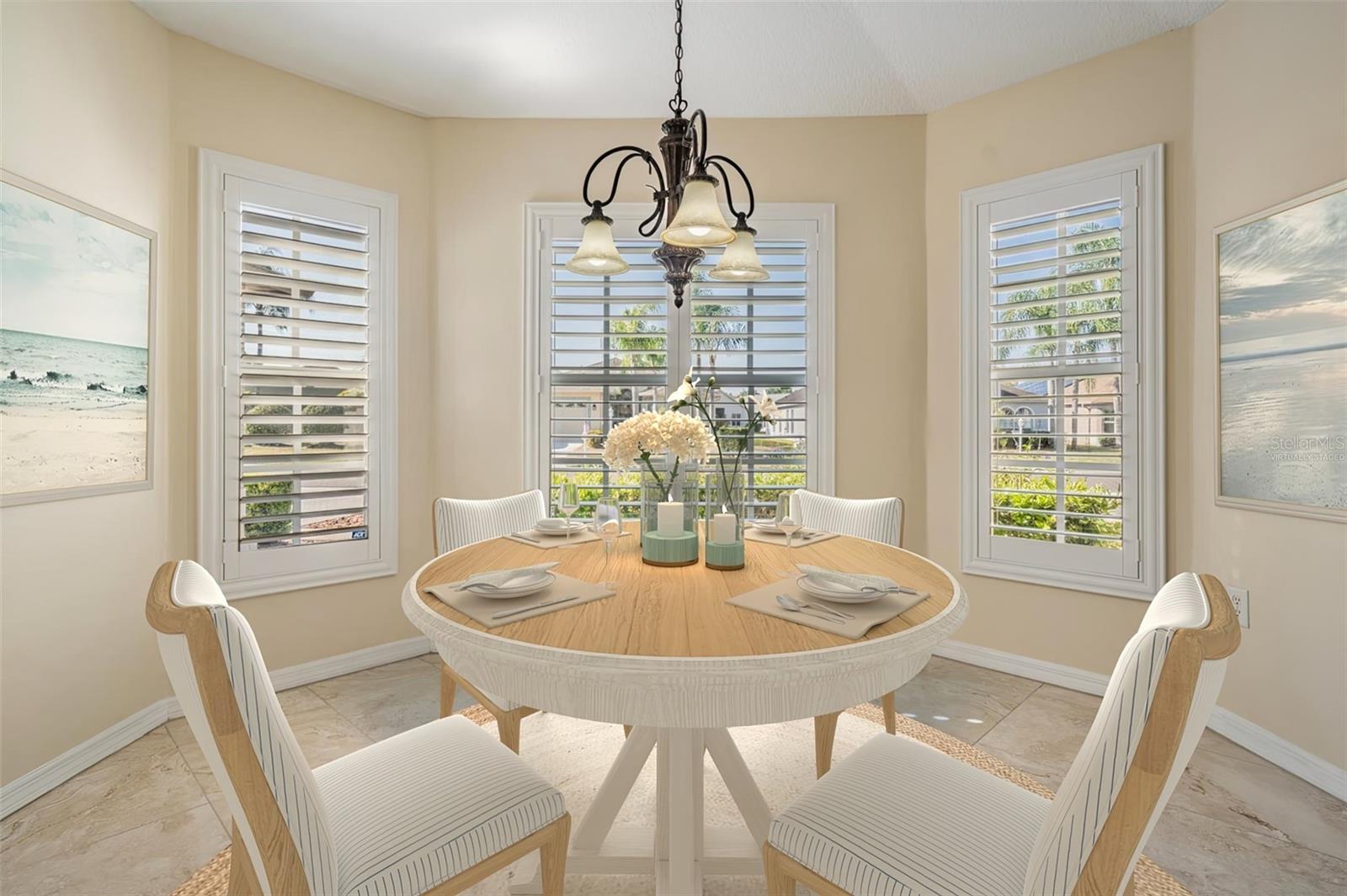 Sunny breakfast nook - virtually staged