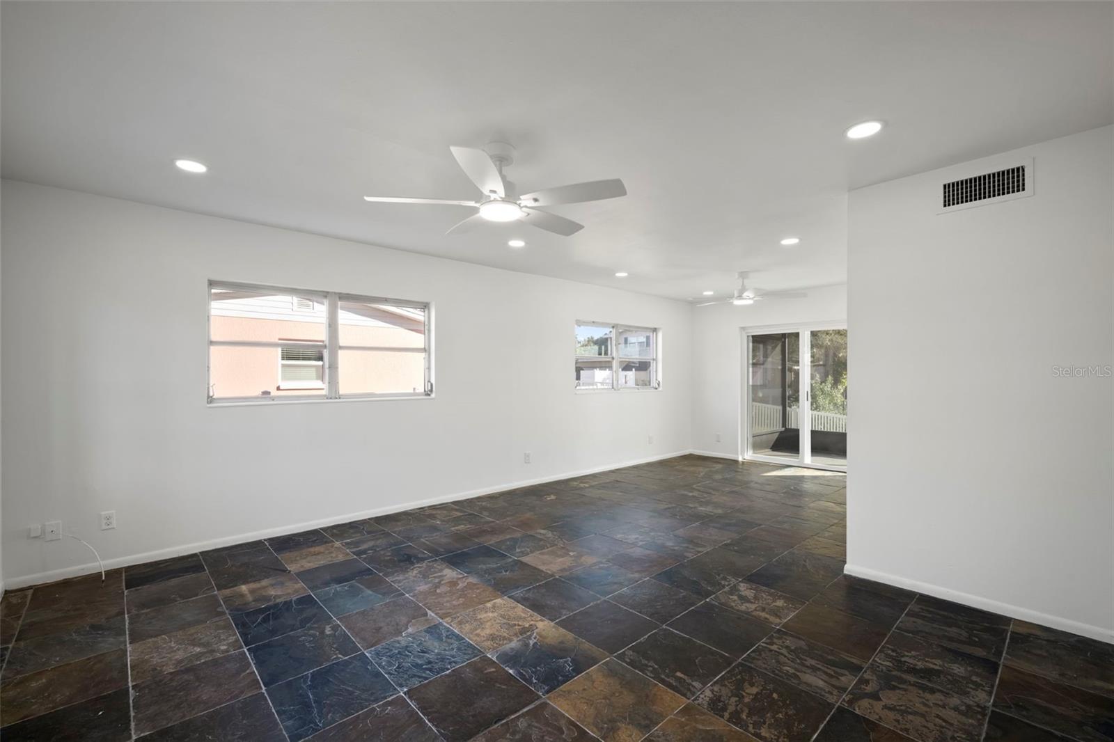 Living Area leading to Flex-Space in background.