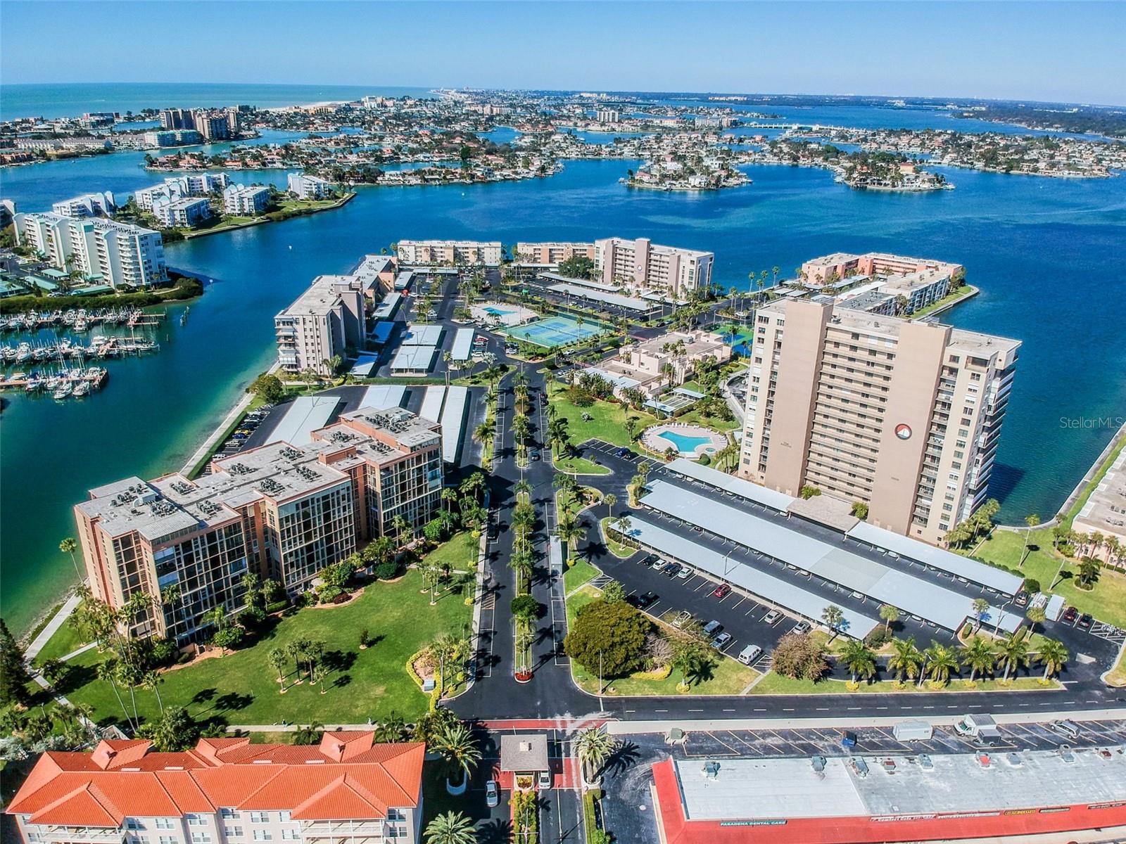 Aerial View of Bay Island