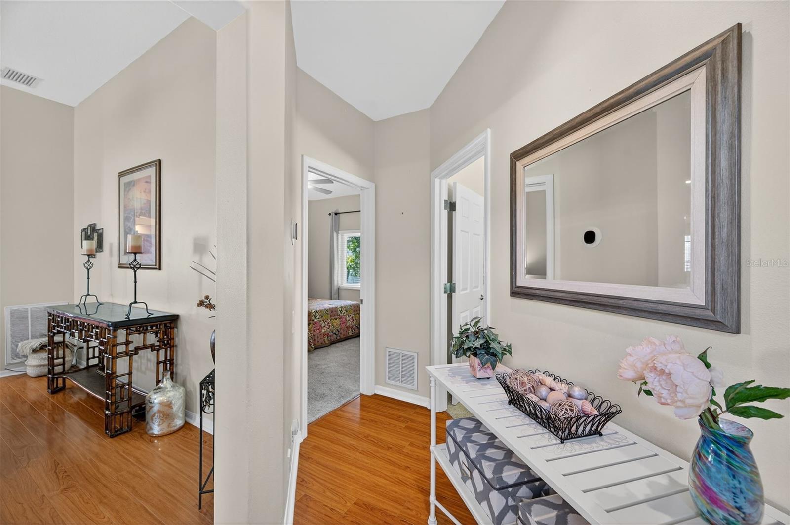 Hallway into secondary bedroom wing