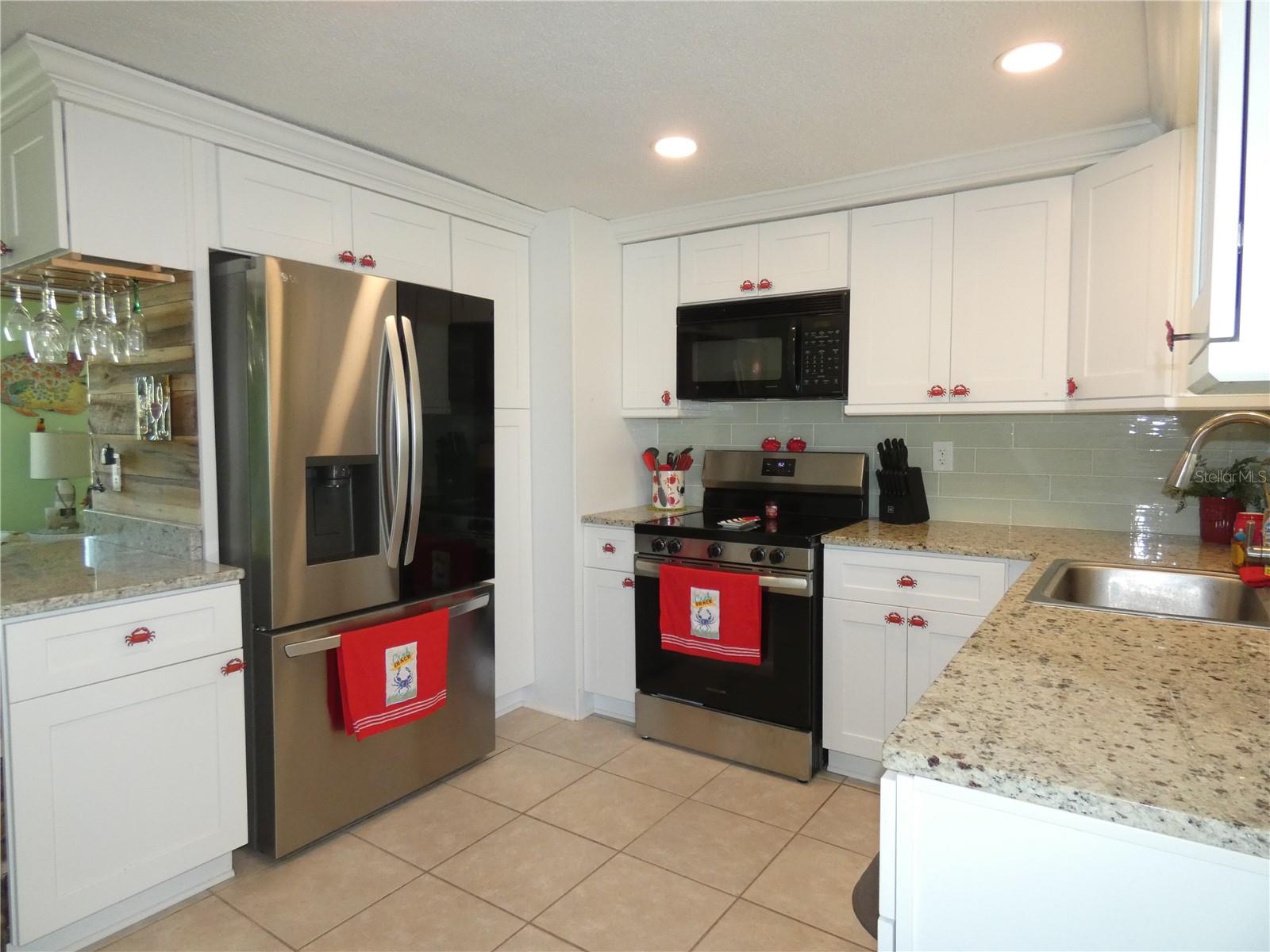 New appliances, cabinets and counter tops.