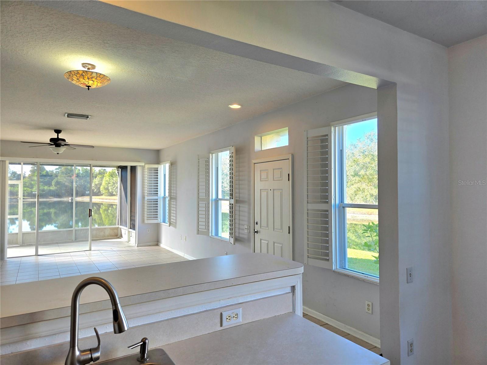 Interior image dimmed to show actual "unique" Waterview from countertop