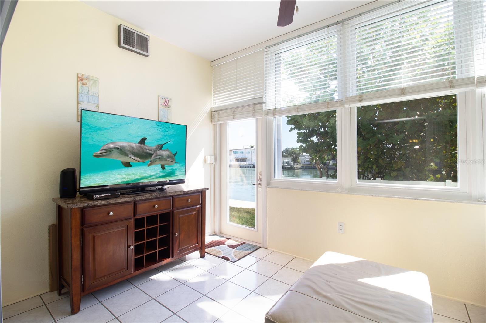 Stunning water views from your Florida room with direct access