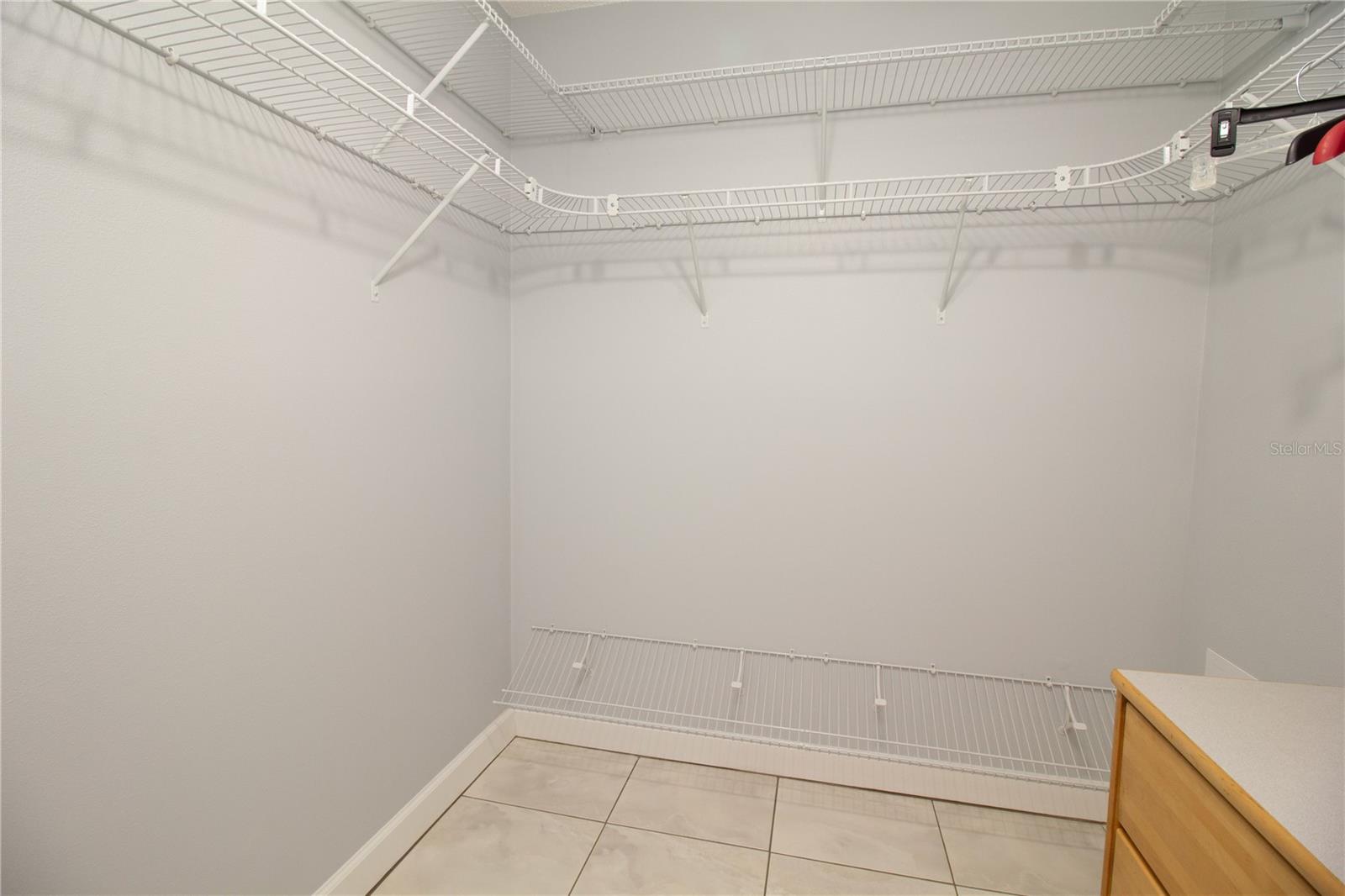 Master bedroom walk in closet