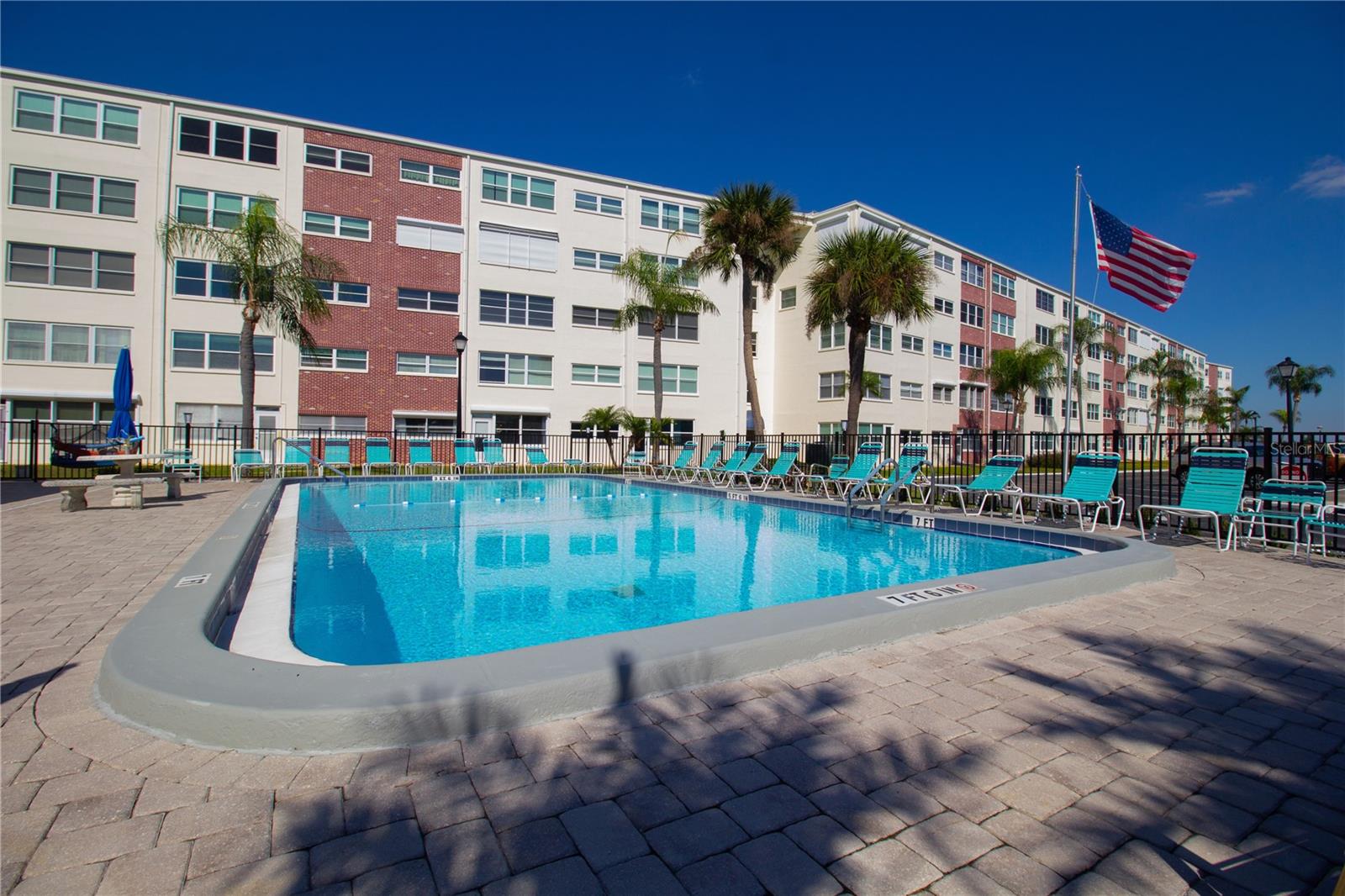 One of the 2 on site heated pools