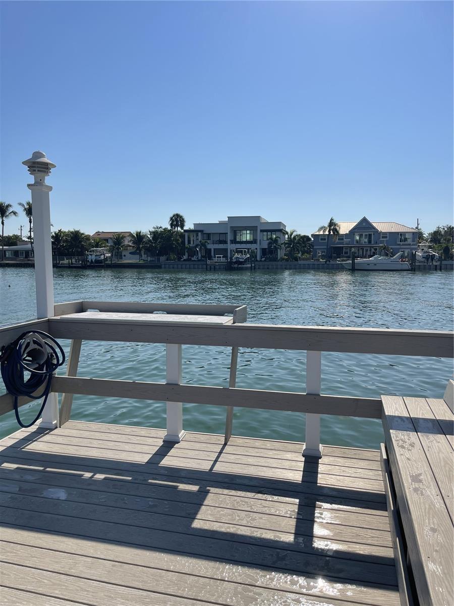 Enjoy fishing or watching the dolphins at play