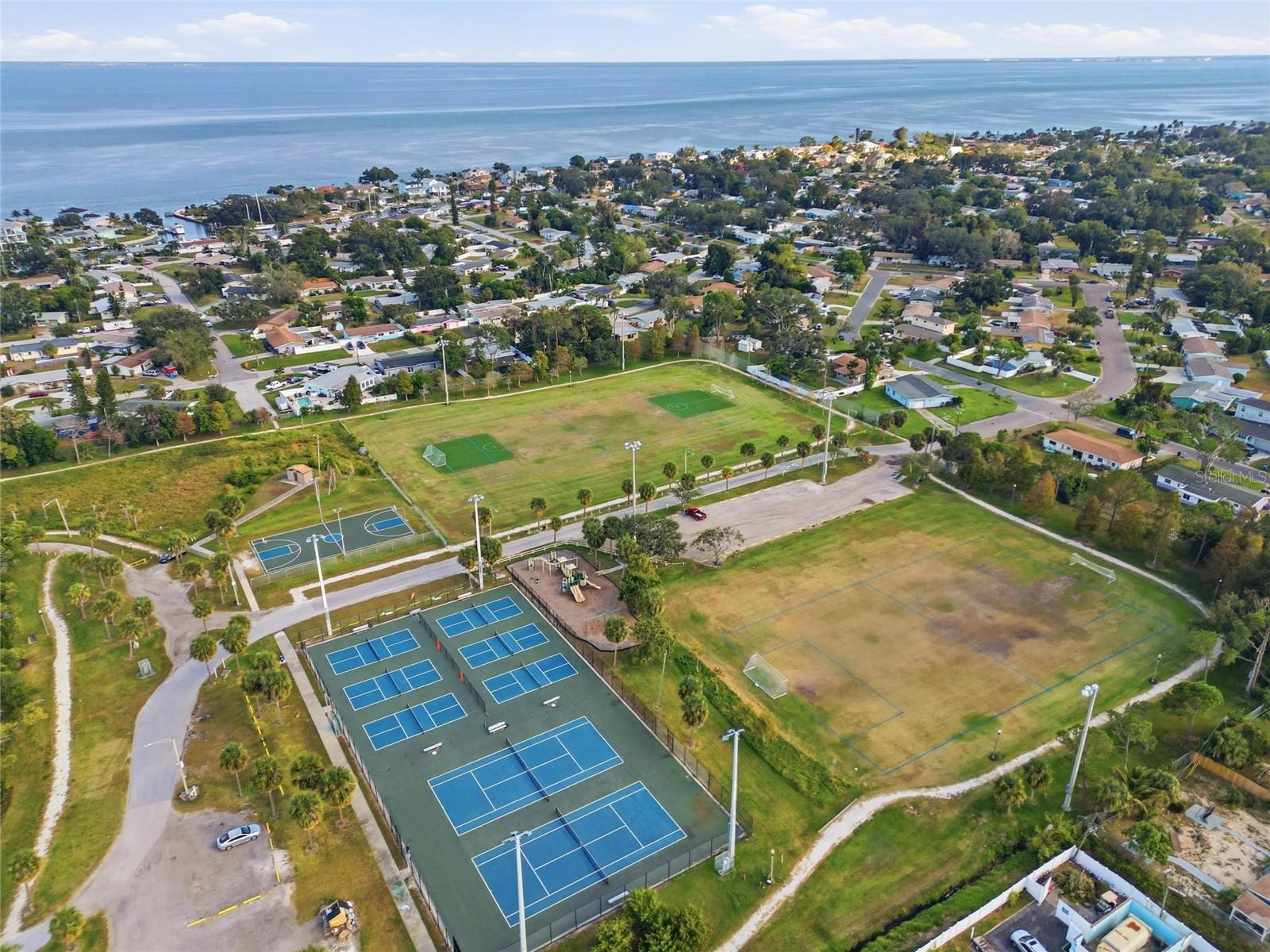 Aerial view of Coquina Key Park