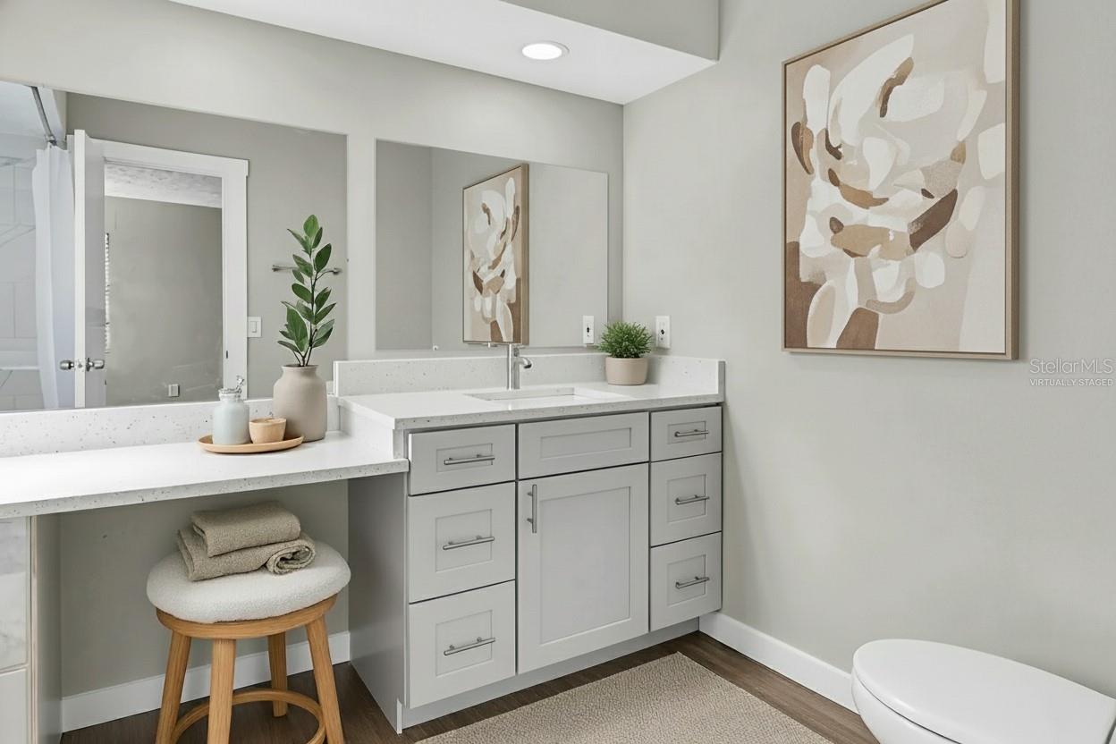 Primary Bath Virtually Staged