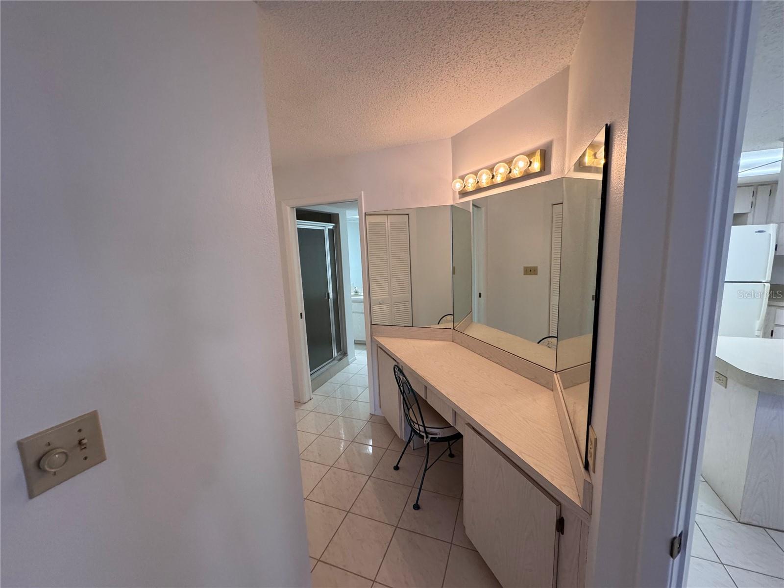 Dressing area in the en suite primary bathroom