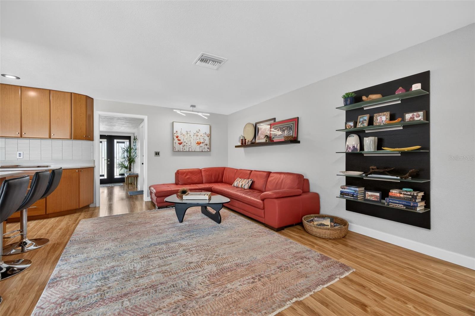 Family room from the pocket slider