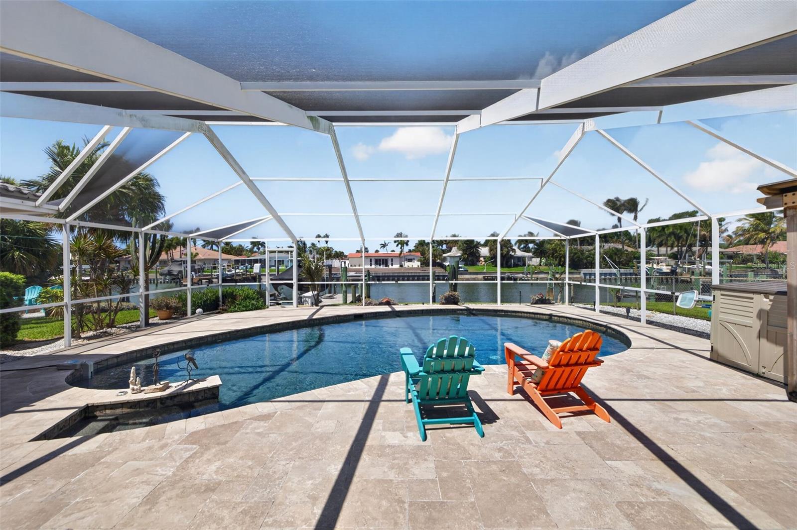 Grand screened in pool