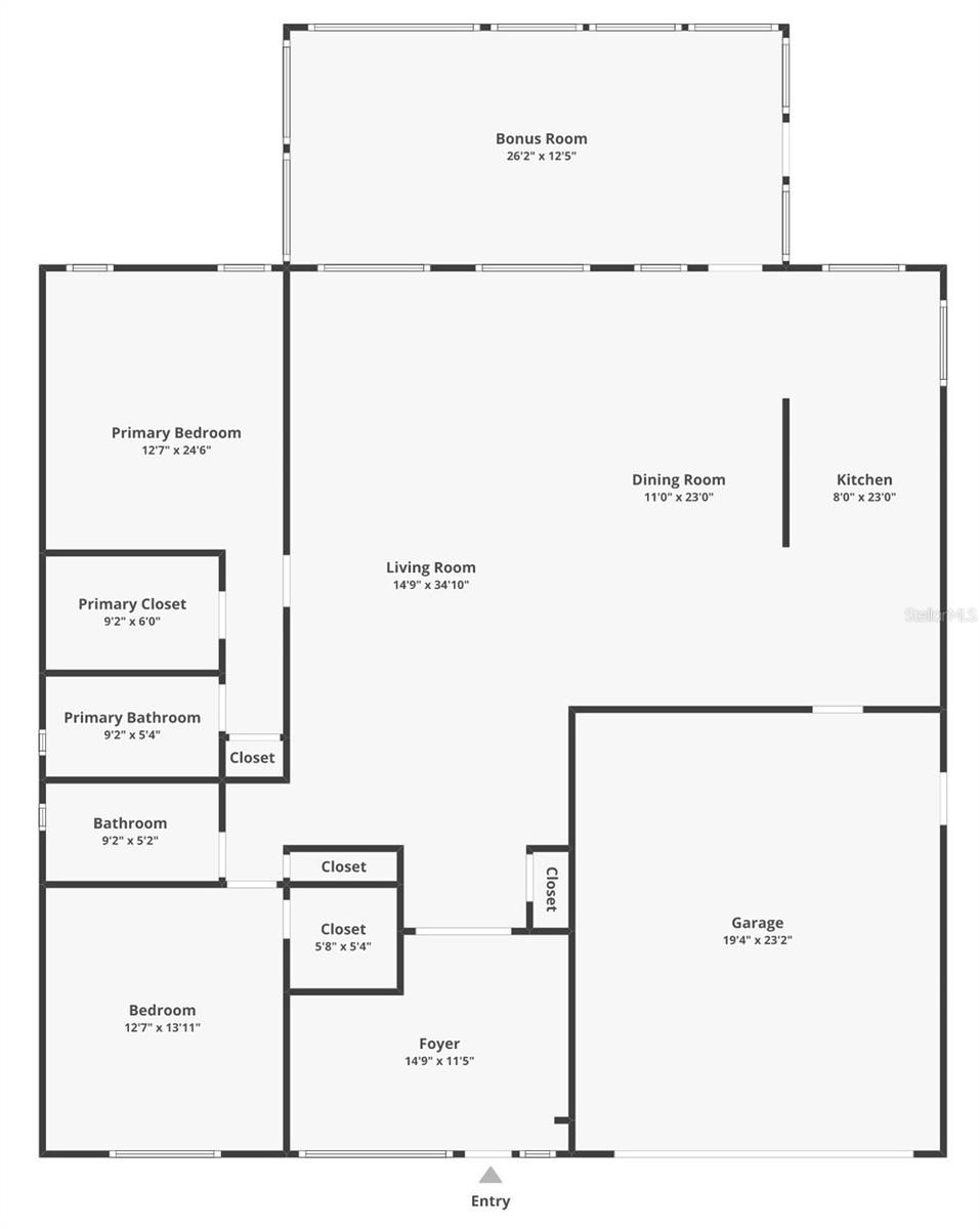 Per Pinellas County Public Record - Base sq footage is 1674 ; Enclosed Porch and Foyer are 462 sqft and Garage is 480 sqft - for a total gross area of 2616 sq ft.  Two Bedroom - Two  Bath - Two car garage w bonus room