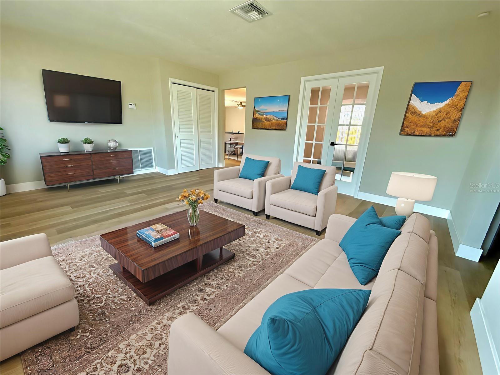 Virtually Staged Living Room