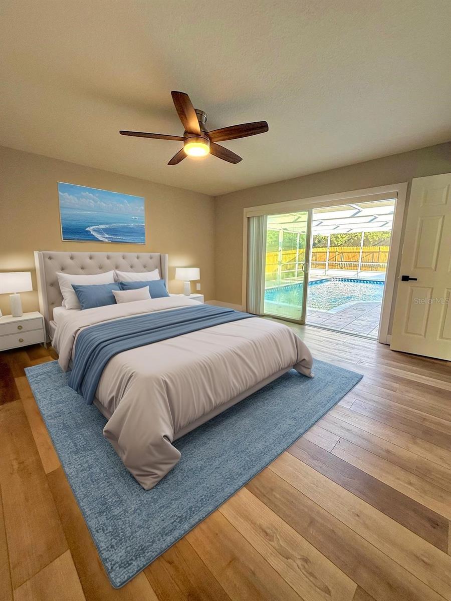 Virtual Staged Primary Bedroom #1