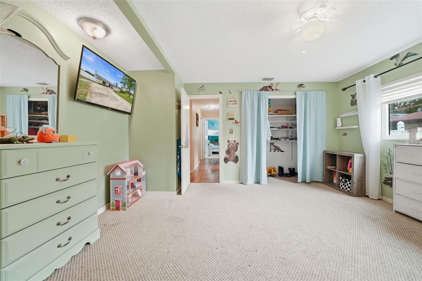 Closet doors in the garage, this was done for one of the family members