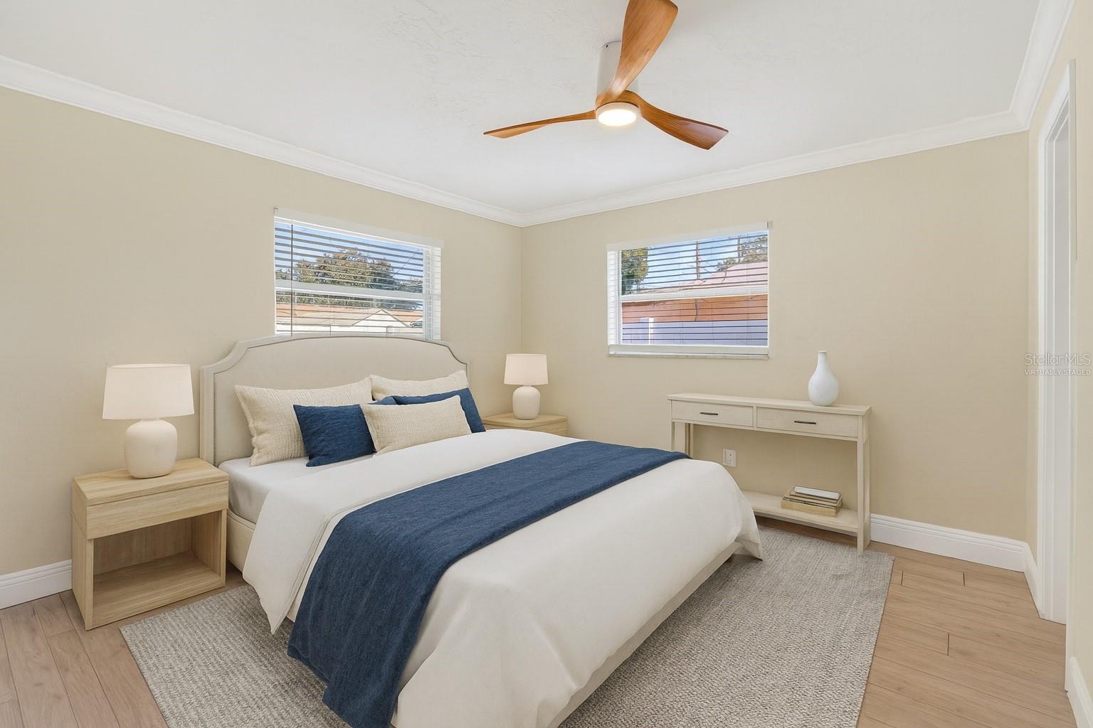 Virtually Staged Primary Bedroom