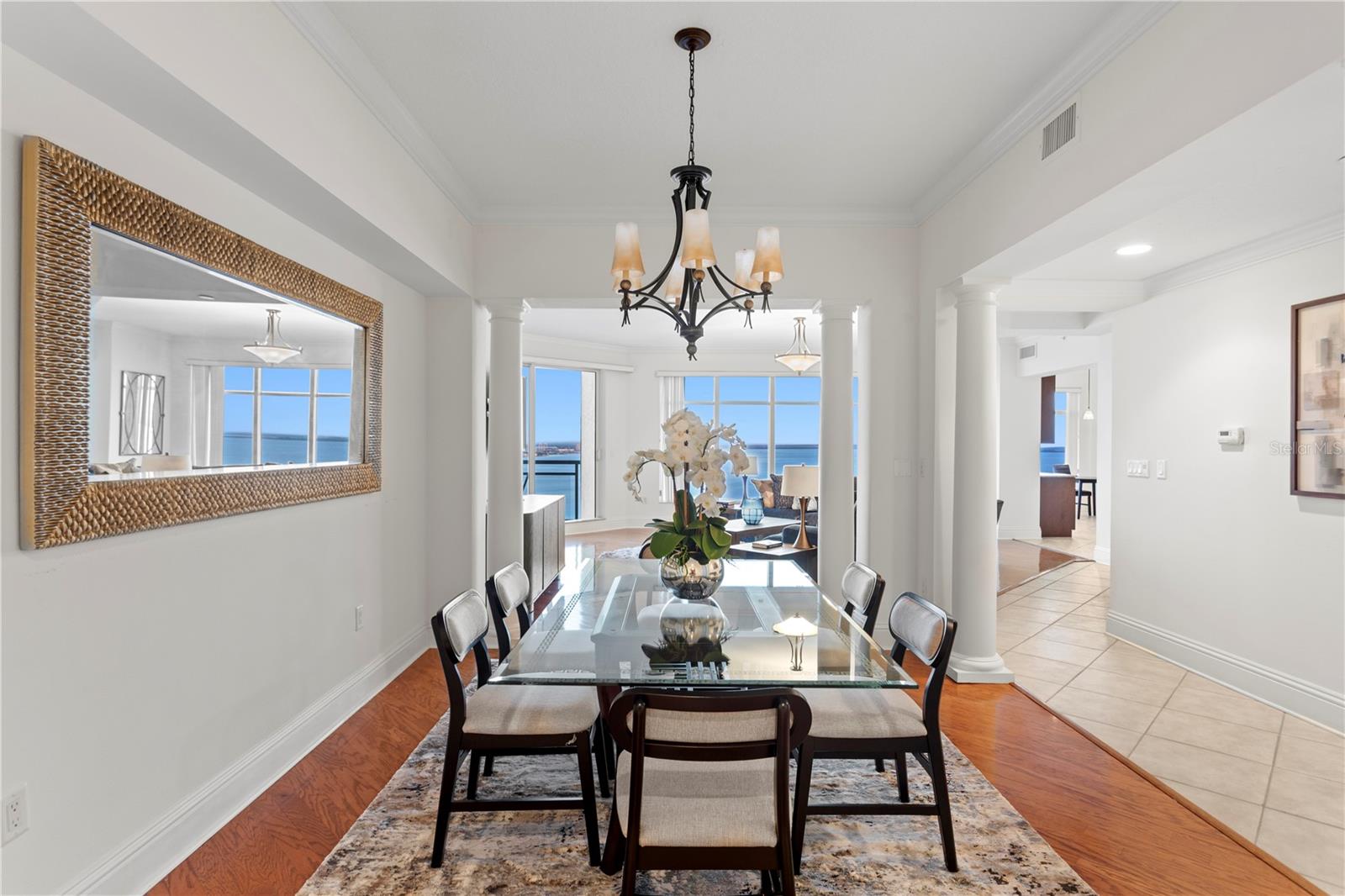 Designated dining room provides the perfect space for gatherings