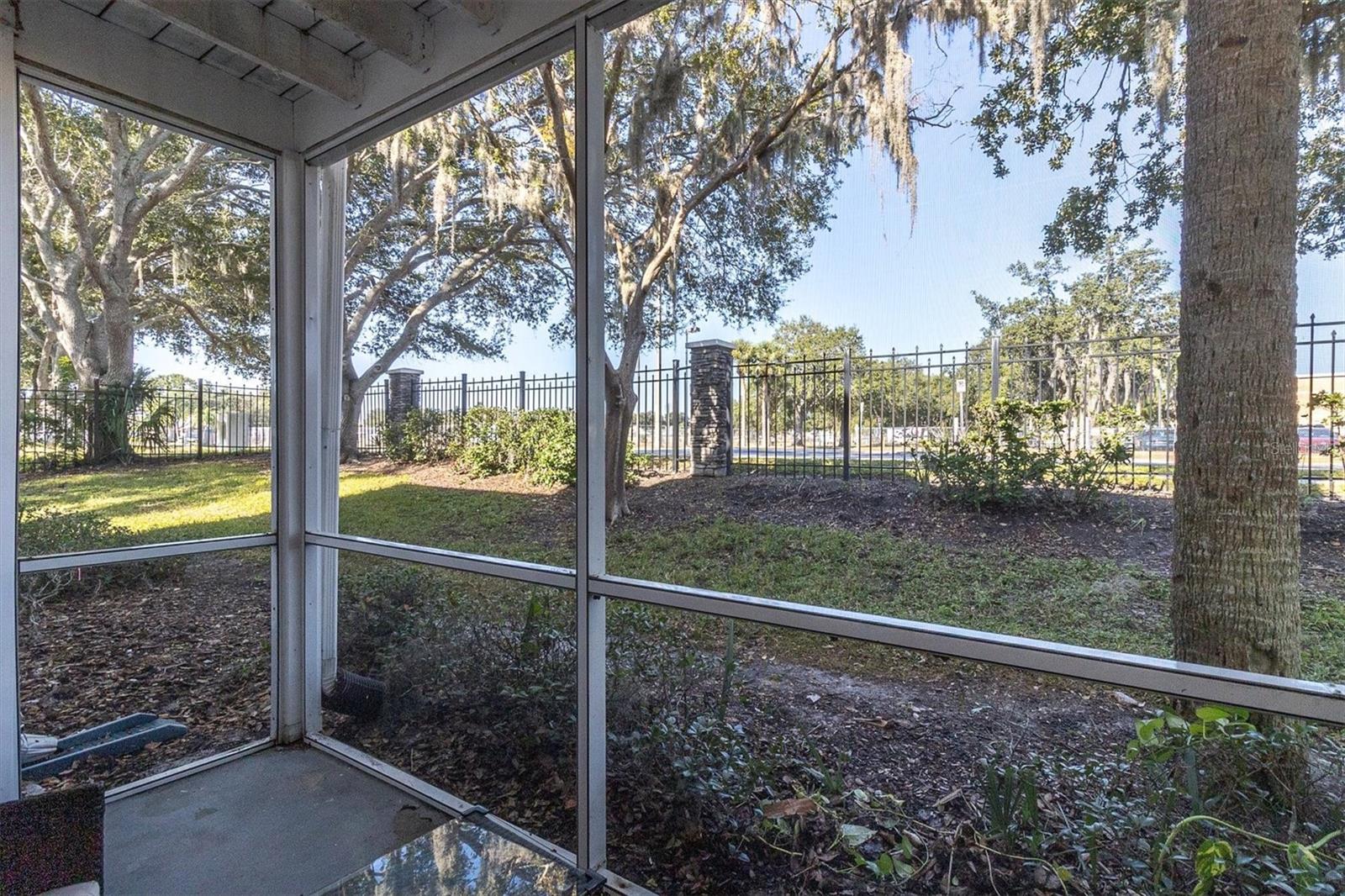 Cozy nights on the screen enclosed patio