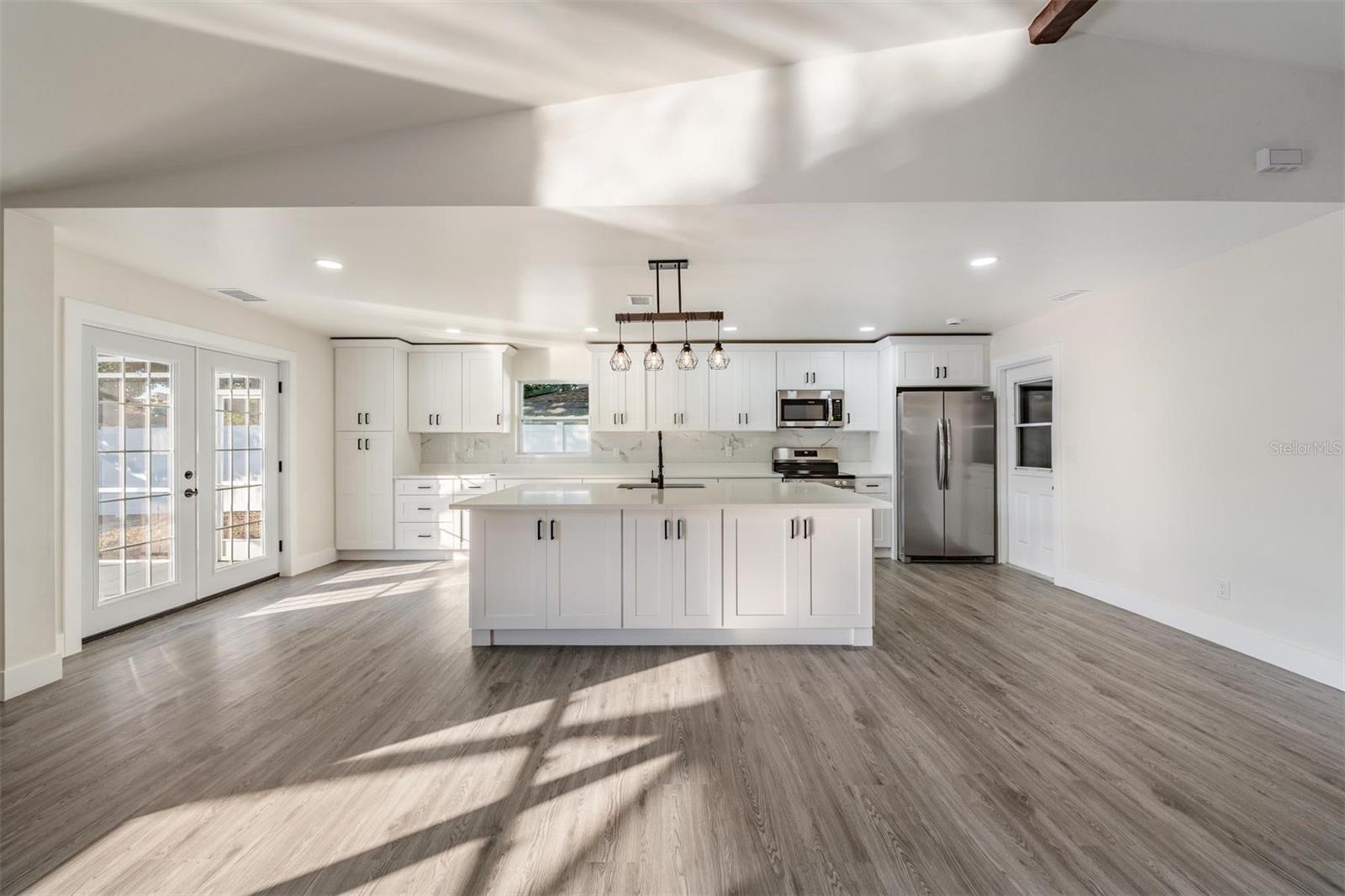 Freshly updated kitchen with center island