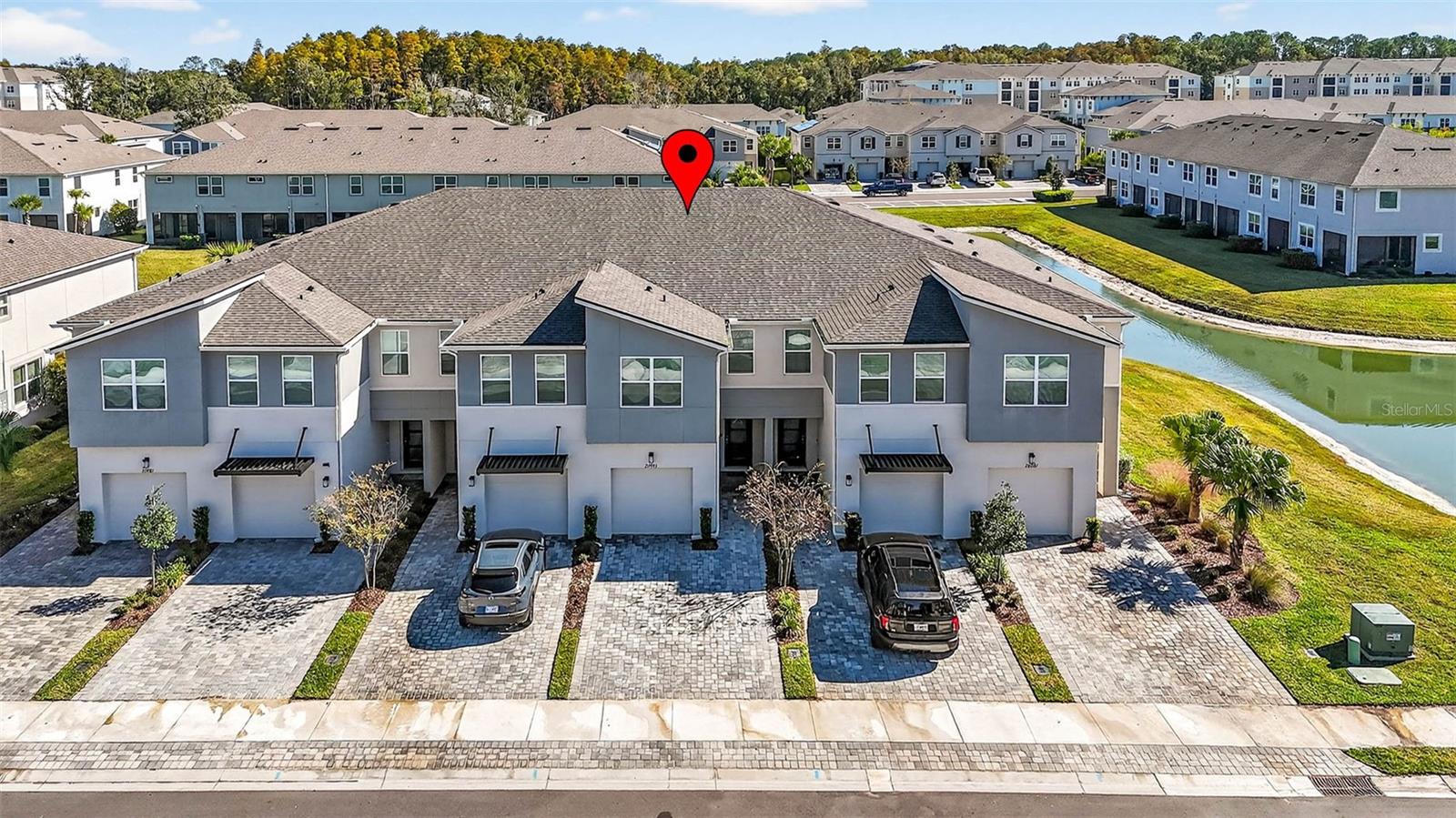 Aerial view of townhome
