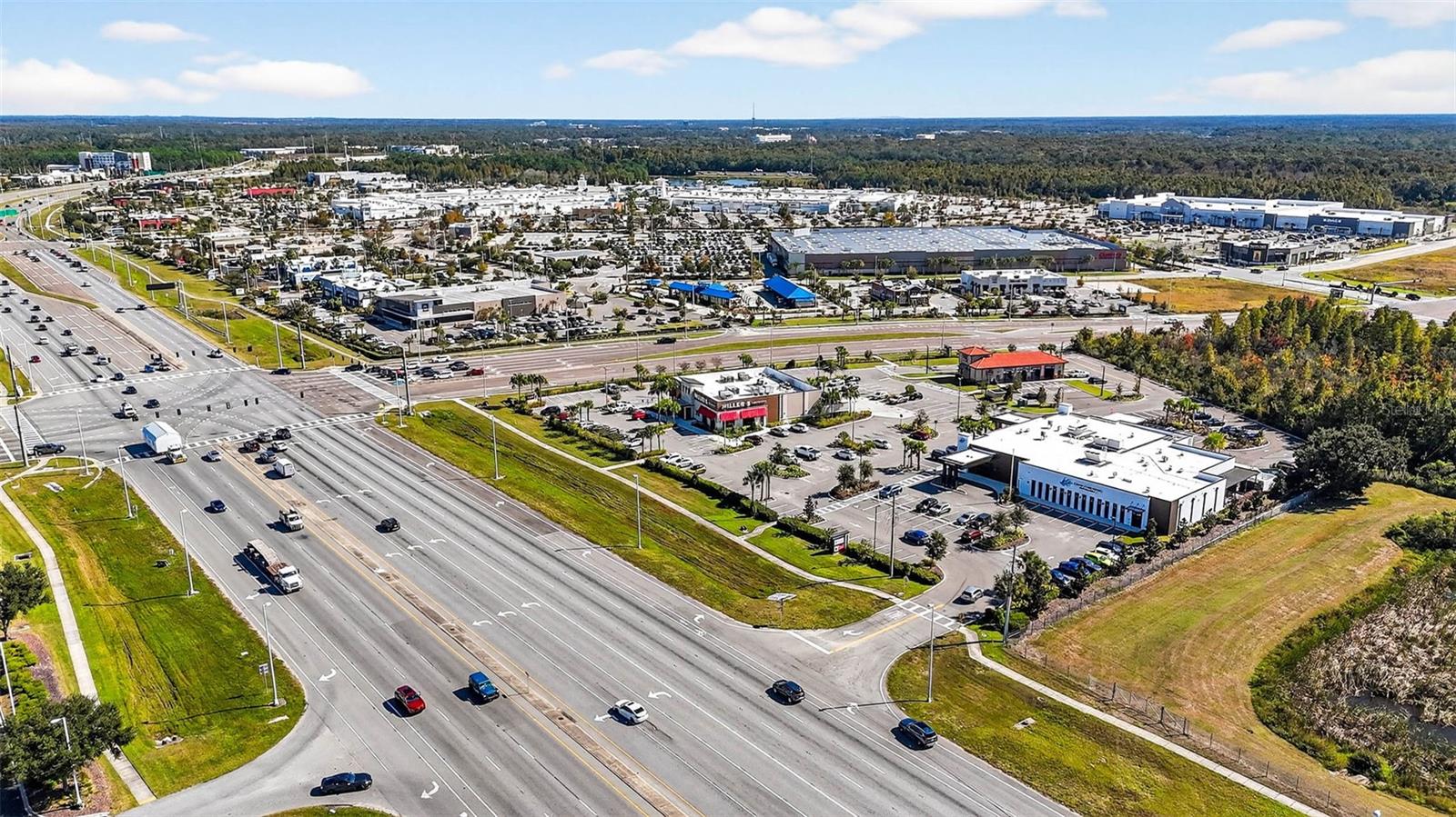 Aerial view of Wesley Chapel Outlets just 3 miles away