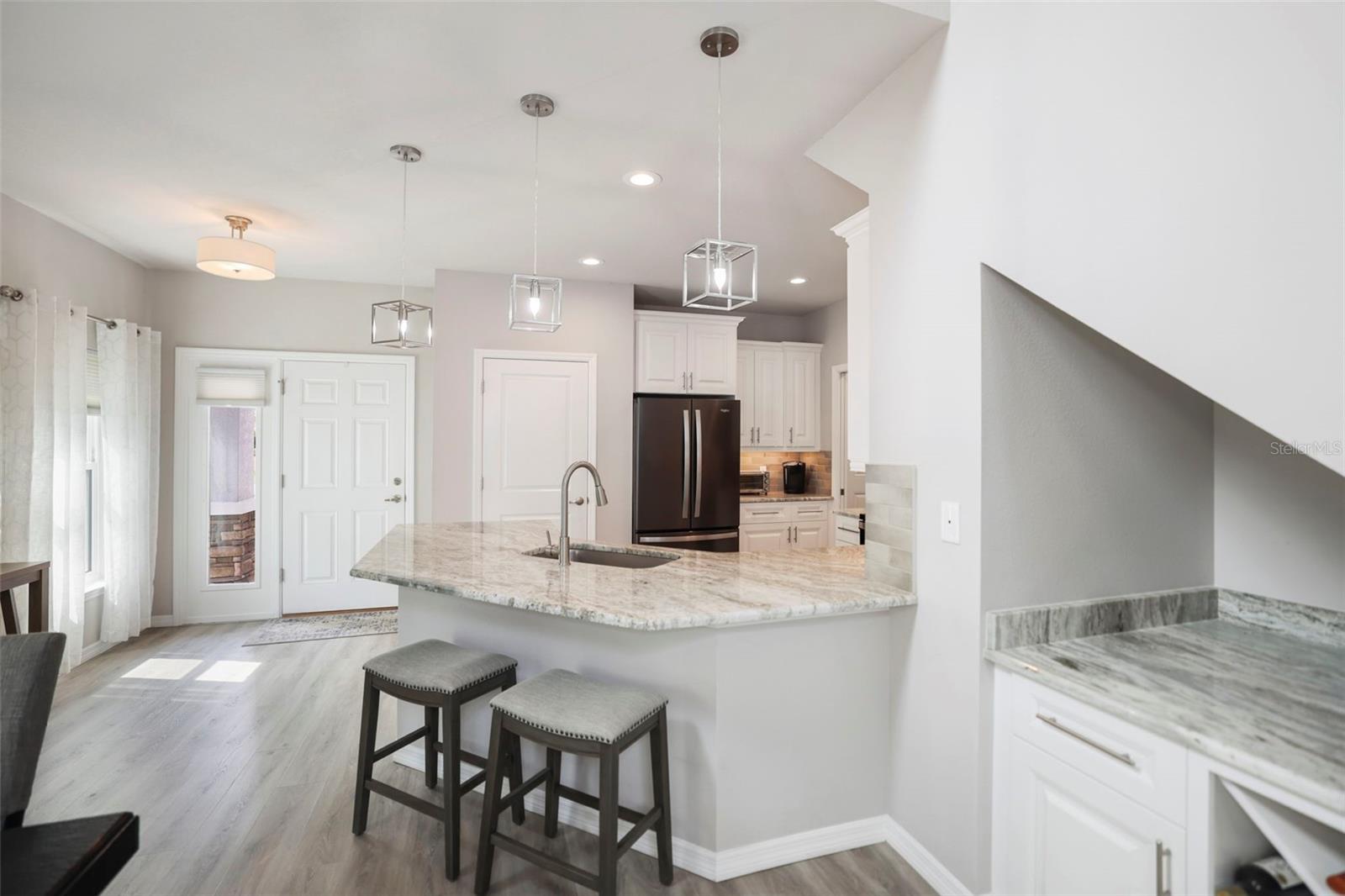 Front entrance from dining area