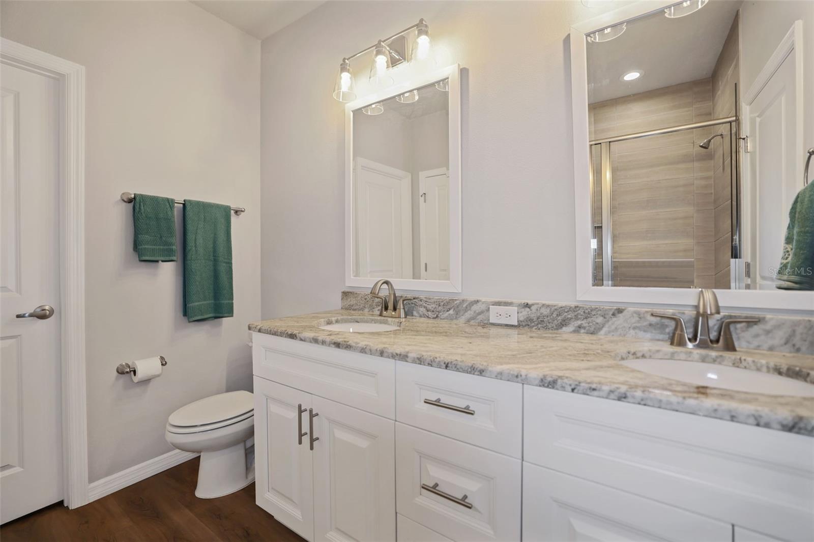 Primary bathroom with double sinks