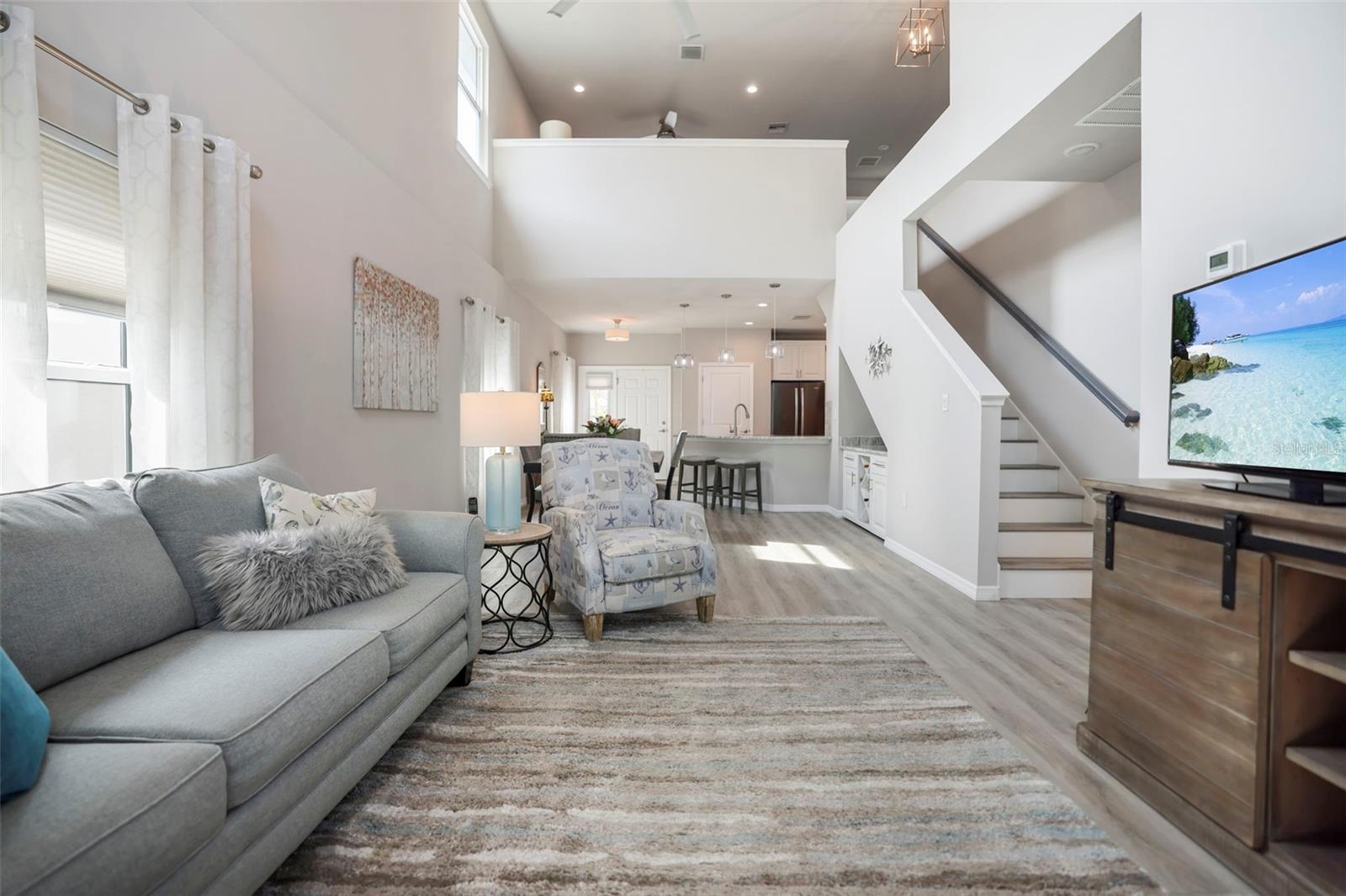 Living room looking toward front of home