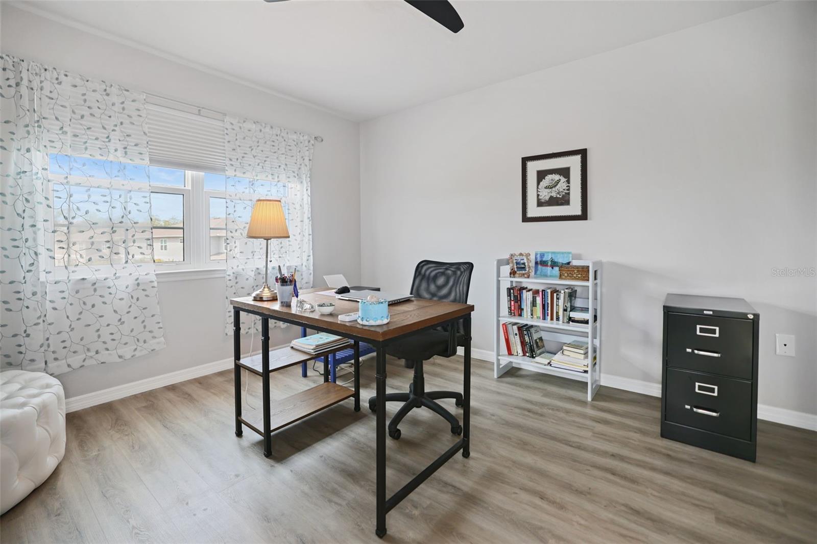 Third bedroom set up as a home office