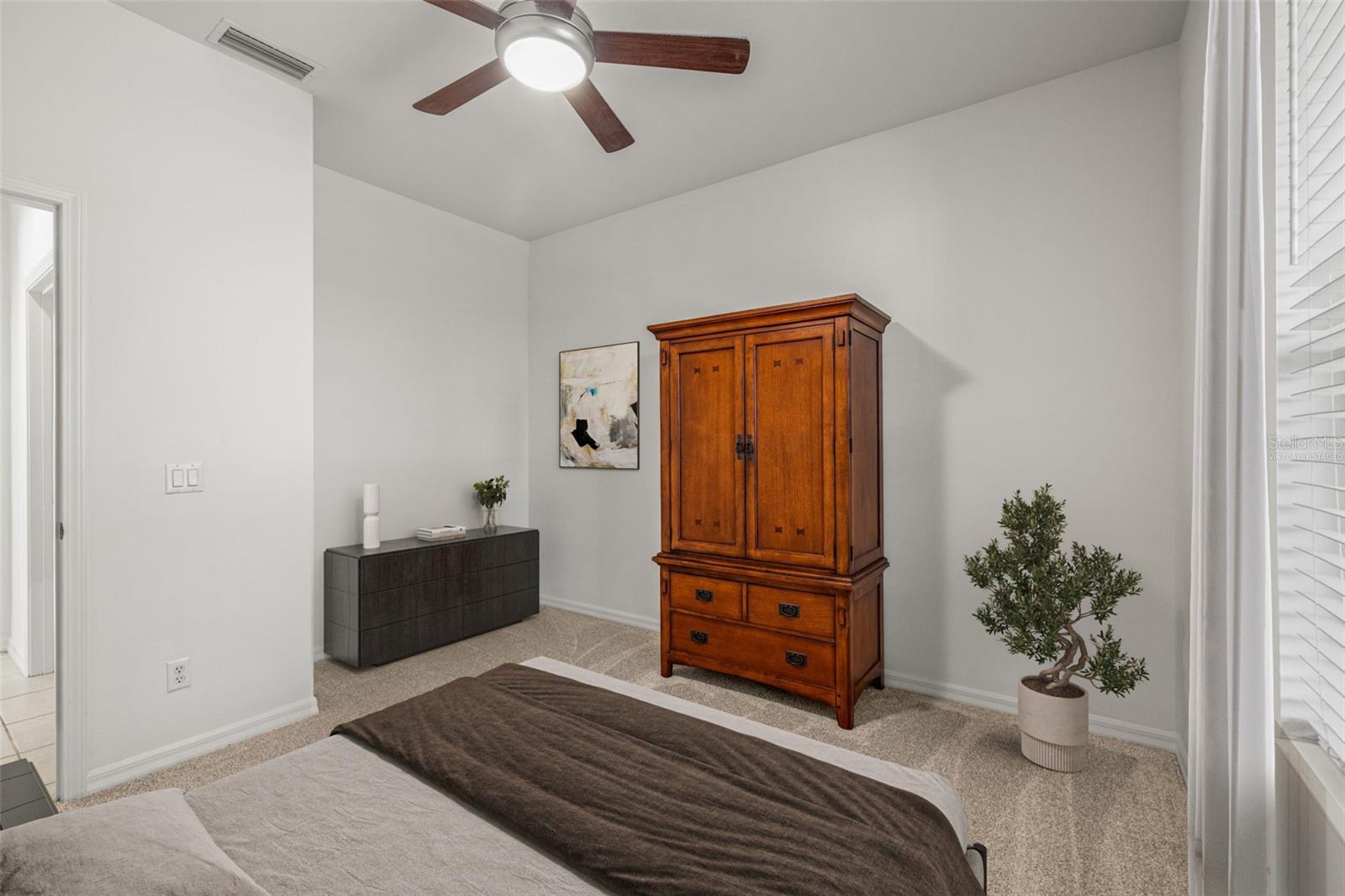 Virtually staged bedroom 3