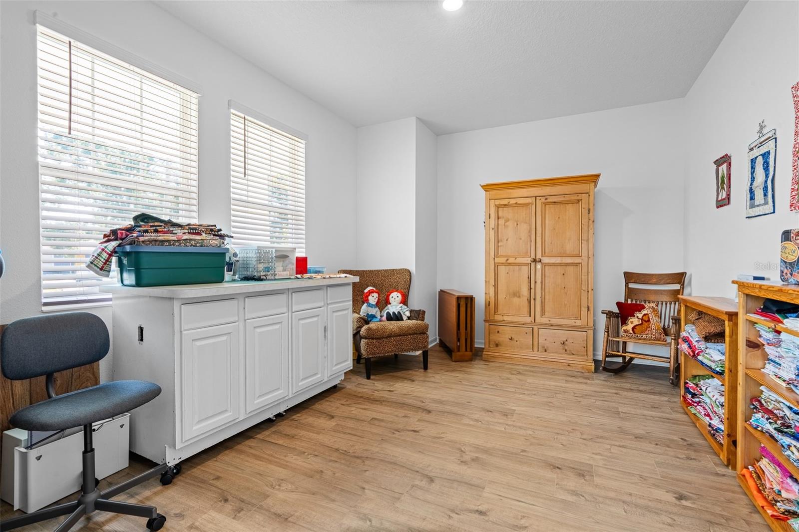 Office at front of home currently used as a crafting/ sewing room.