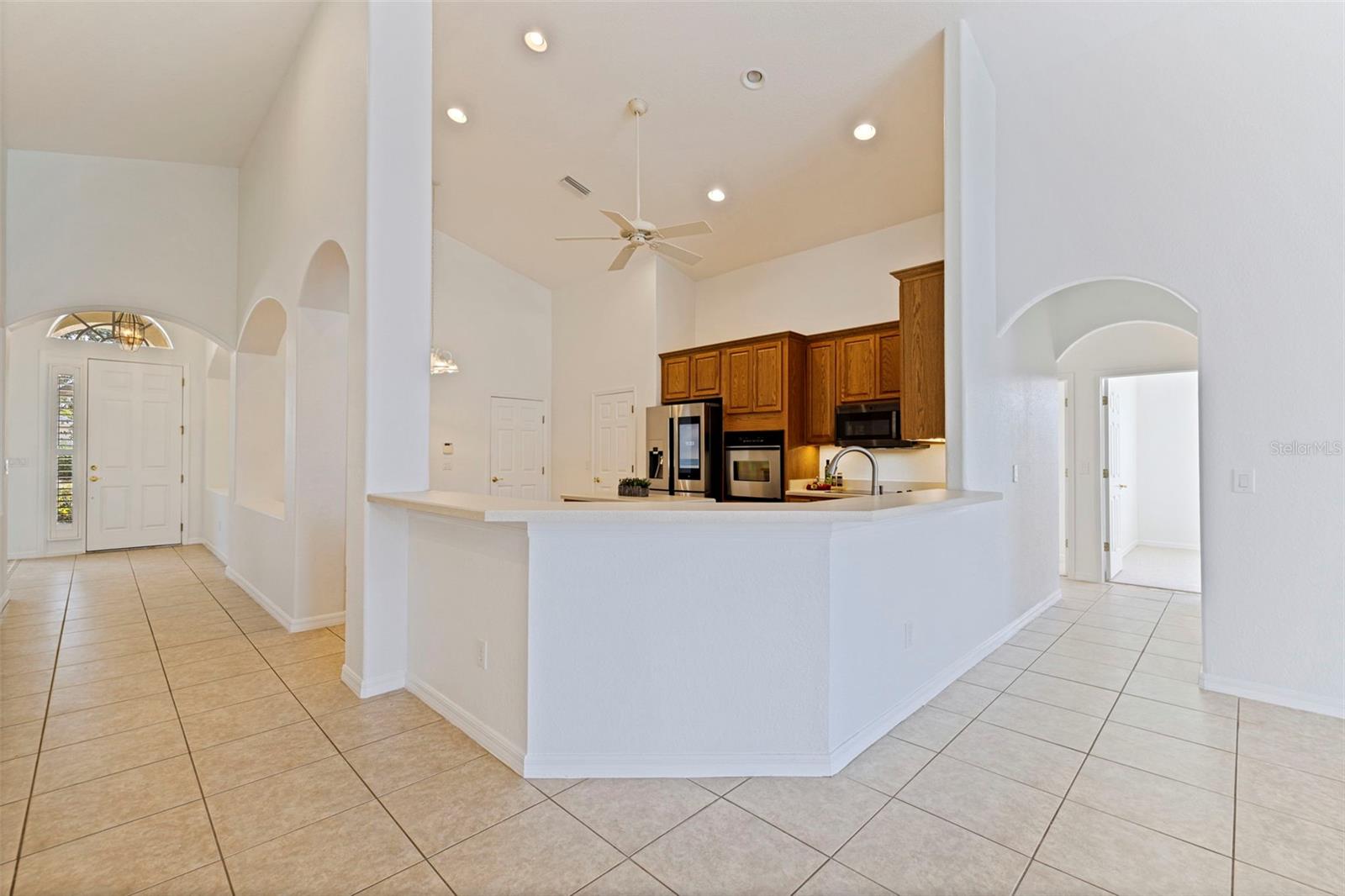 Family Room into Kitchen
