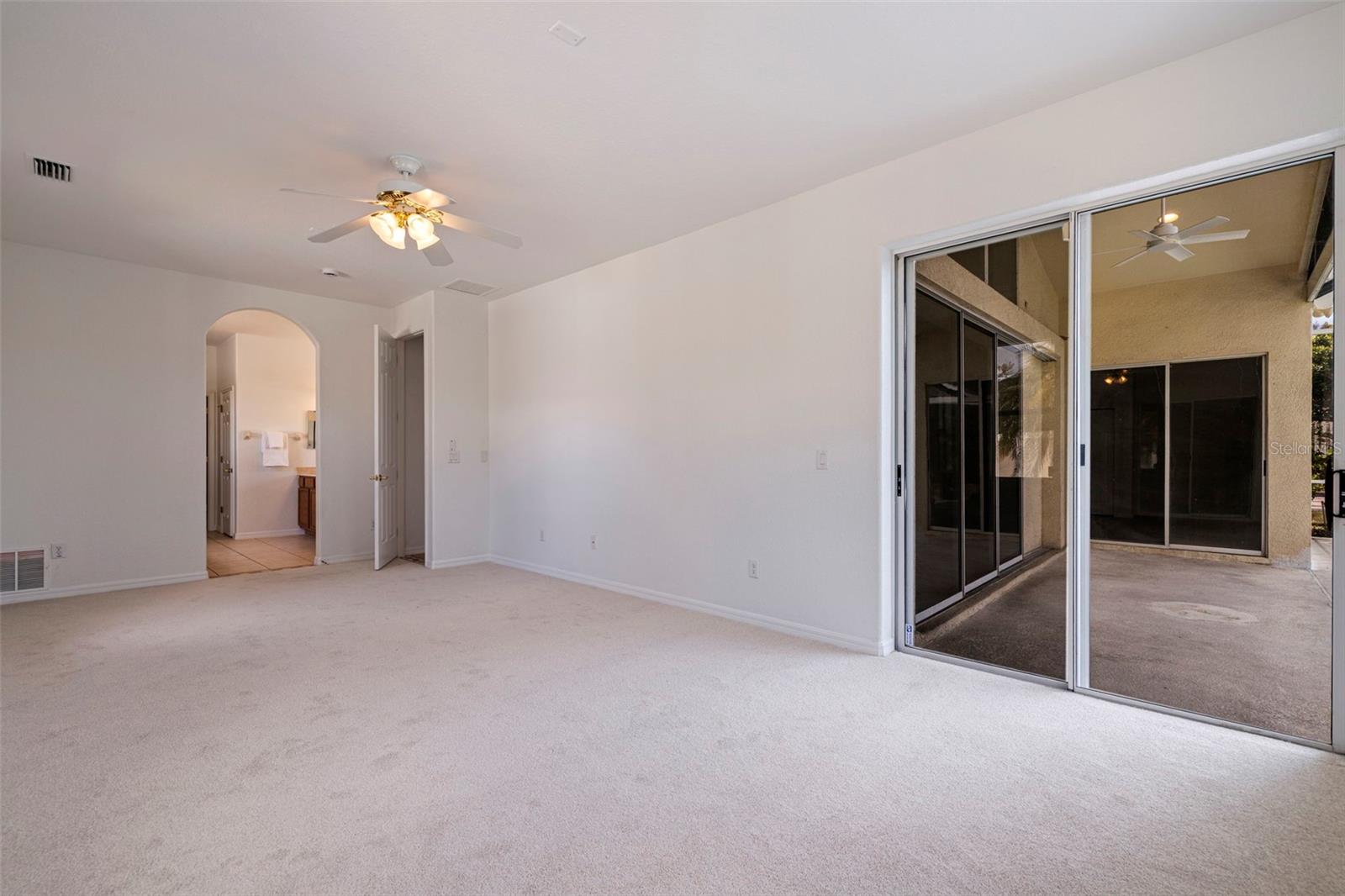 Primary Suite has easy access to the pool